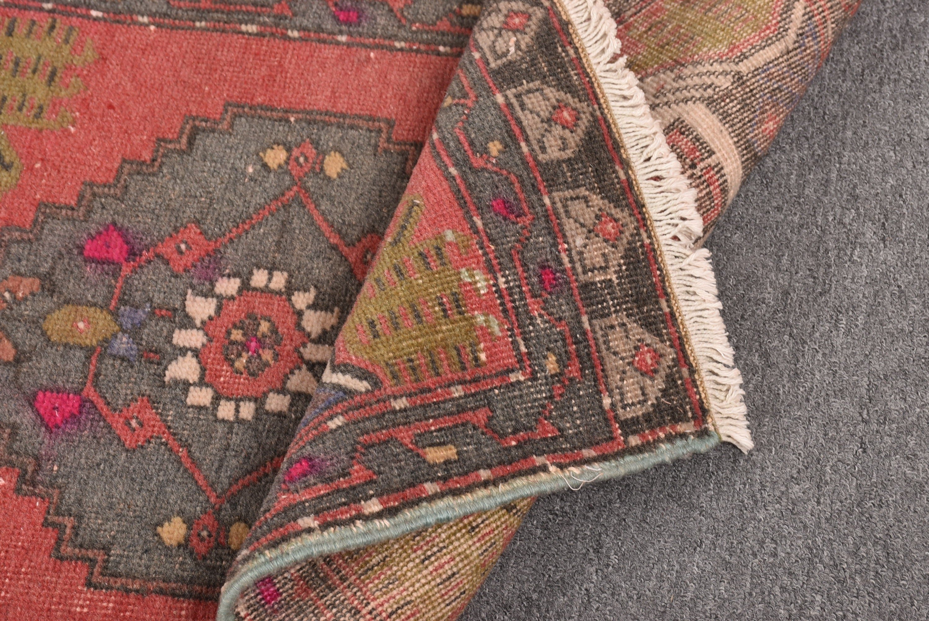 Boho Halı, Türk Halıları, Pembe Nötr Halılar, Yatak Odası Halısı, Vintage Halı, 1.8x3.5 ft Küçük Halılar, Yatak Odası Halıları, Banyo Halısı, Fas Halıları