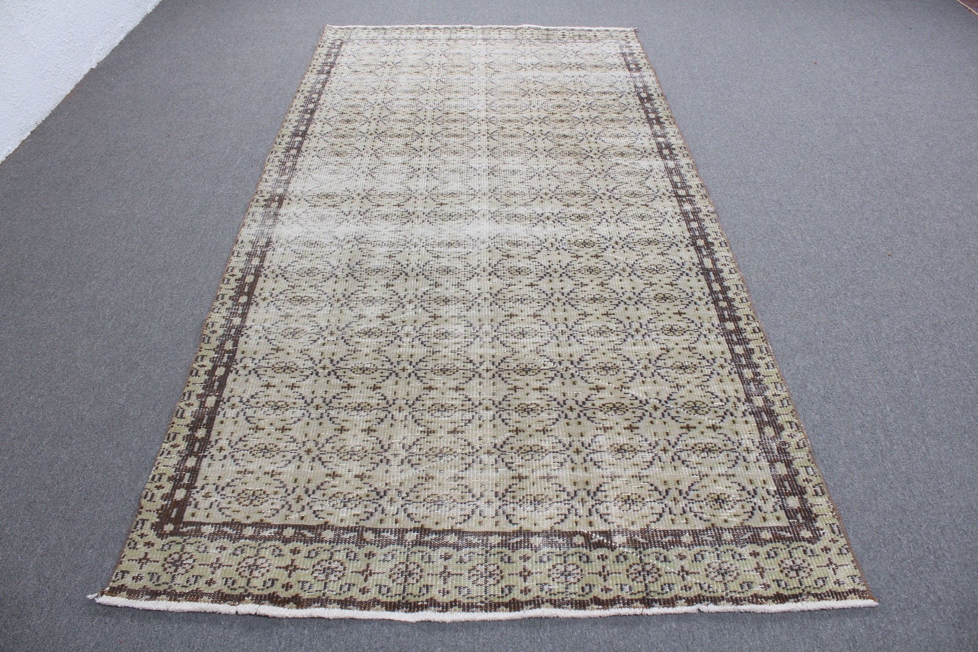 Oturma Odası Halısı, Yemek Odası Halıları, Retro Halı, Harika Halılar, 4,6x9,2 ft Büyük Halı, Türk Halısı, Vintage Halı, Mutfak Halıları, Yeşil Oryantal Halı