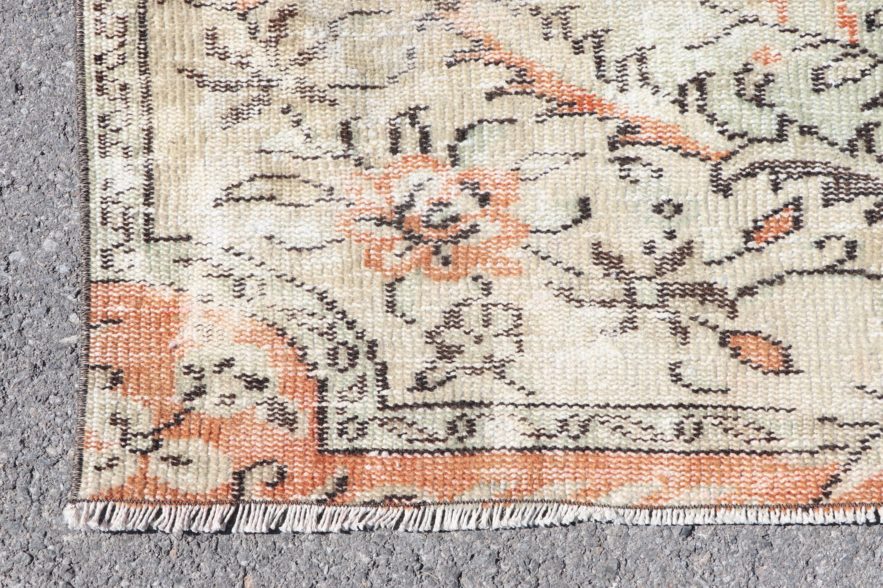 Rugs for Floor, Orange Moroccan Rug, Dining Room Rugs, Kitchen Rug, 4.5x7.8 ft Area Rug, Muted Rug, Floor Rugs, Vintage Rug, Turkish Rugs