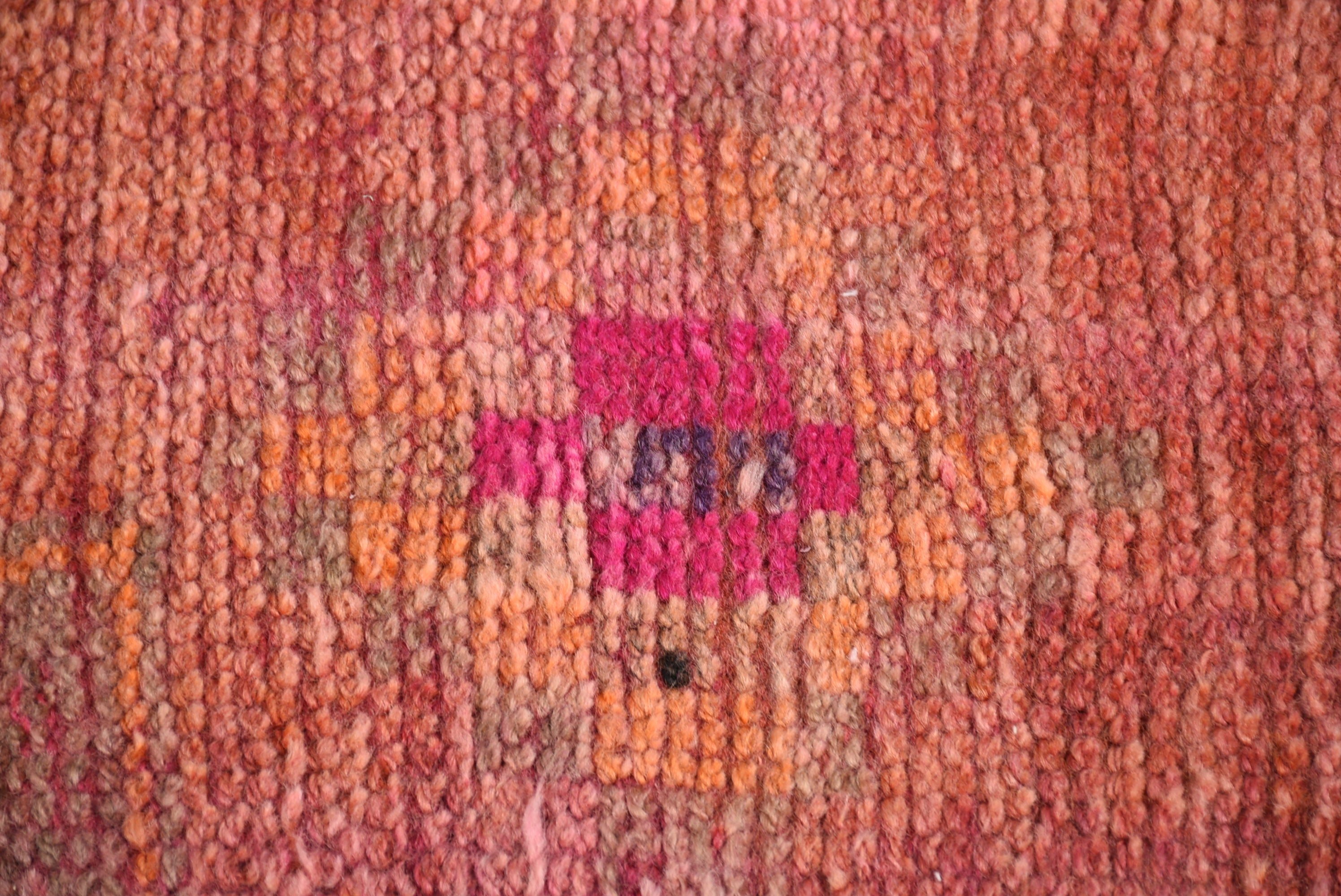 Kitchen Rug, Vintage Rug, Orange Wool Rug, Corridor Rug, Turkish Rug, Rugs for Corridor, Wool Rug, 2.6x9.8 ft Runner Rug
