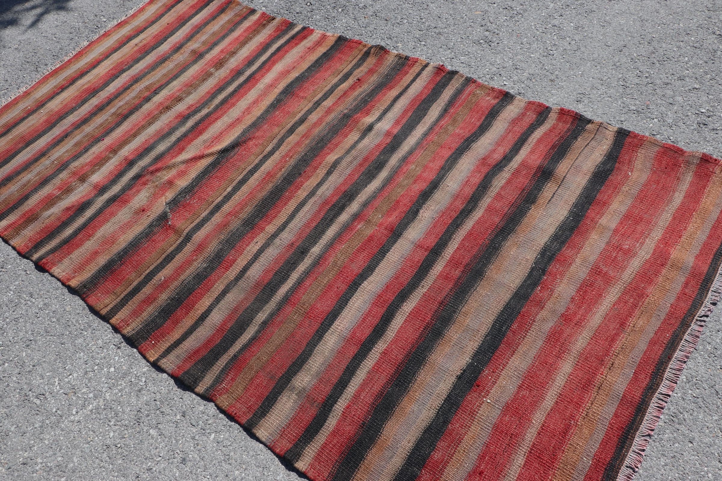 Anadolu Halısı, Yemek Odası Halısı, Kilim, Vintage Halı, 4.2x7.9 ft Alan Kilimi, Türk Halısı, Kırmızı Yatak Odası Halıları, Antika Halılar, Oturma Odası Halısı