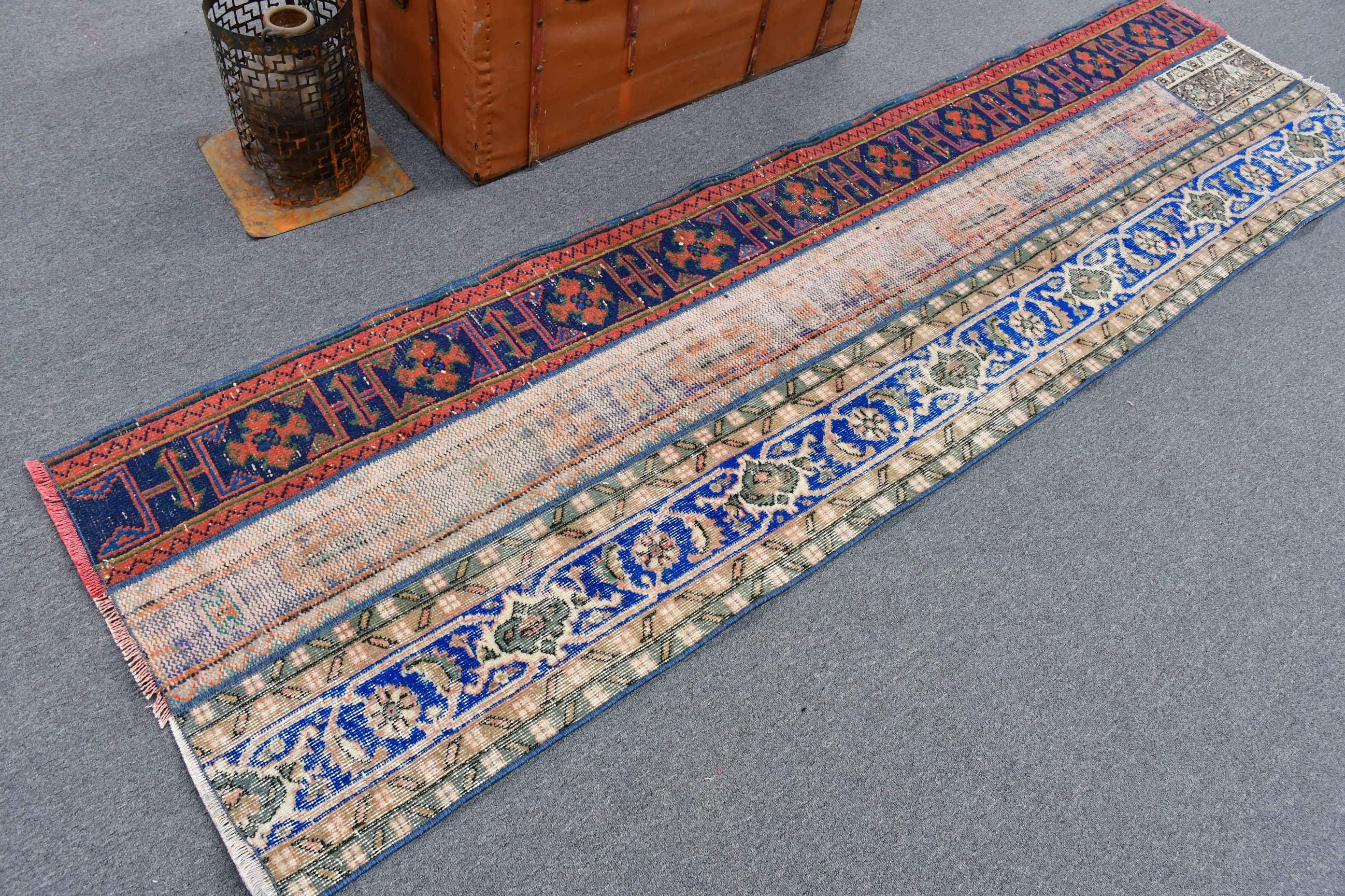 Moroccan Rugs, 2.4x9.1 ft Runner Rug, Corridor Rug, Vintage Rug, Rugs for Stair, Turkish Rugs, Hallway Rugs, Natural Rug, Anatolian Rug