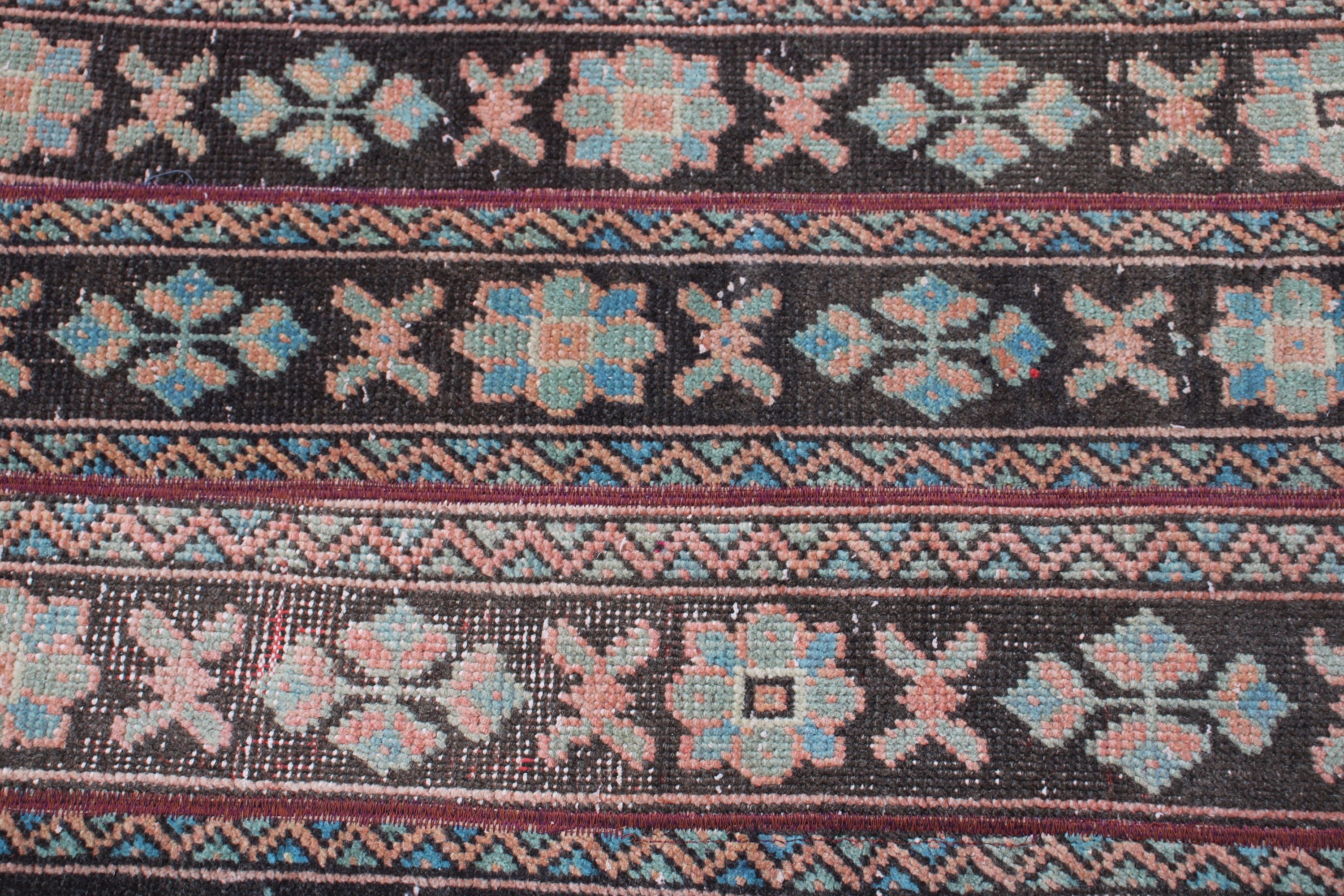 2.2x5 ft Küçük Halı, Siyah Düz Dokuma Halılar, Kapı Paspası Halıları, Ev Dekorasyonu Halısı, Etnik Halı, Türk Halıları, Vintage Halılar, Çocuk Halısı, Nötr Halılar