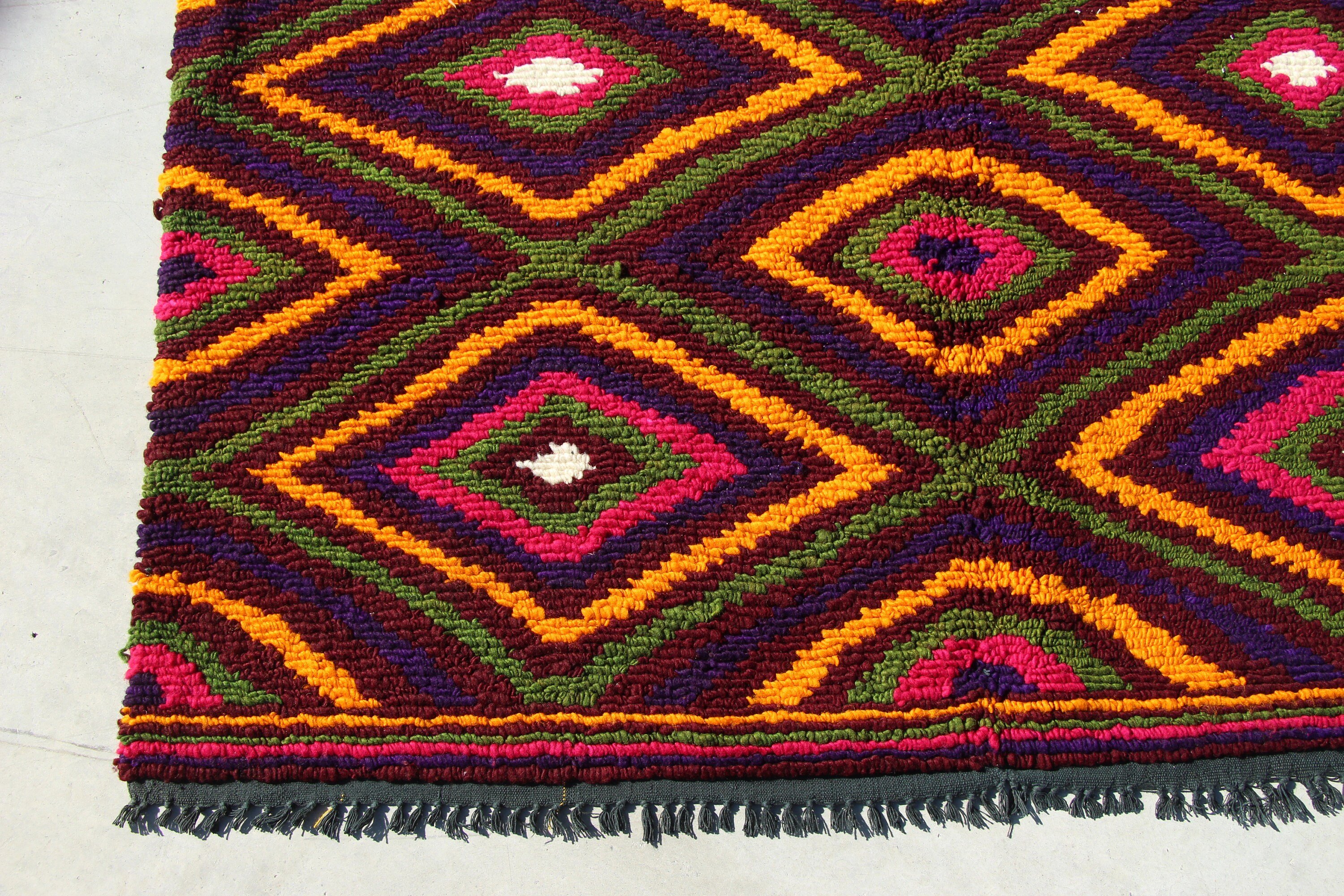Turkish Rug, Purple Bedroom Rugs, Oushak Rug, Kitchen Rug, Antique Rug, Vintage Rug, 4.5x5.9 ft Area Rugs, Kilim, Muted Rug, Floor Rug
