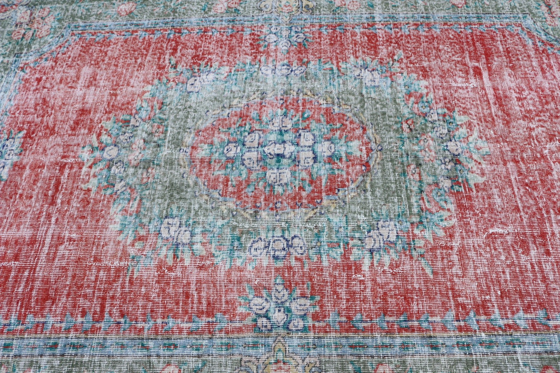 5.7x8.5 ft Large Rug, Turkish Rug, Living Room Rugs, Red Bedroom Rug, Cool Rugs, Abstract Rugs, Vintage Rug, Oushak Rug, Dining Room Rugs