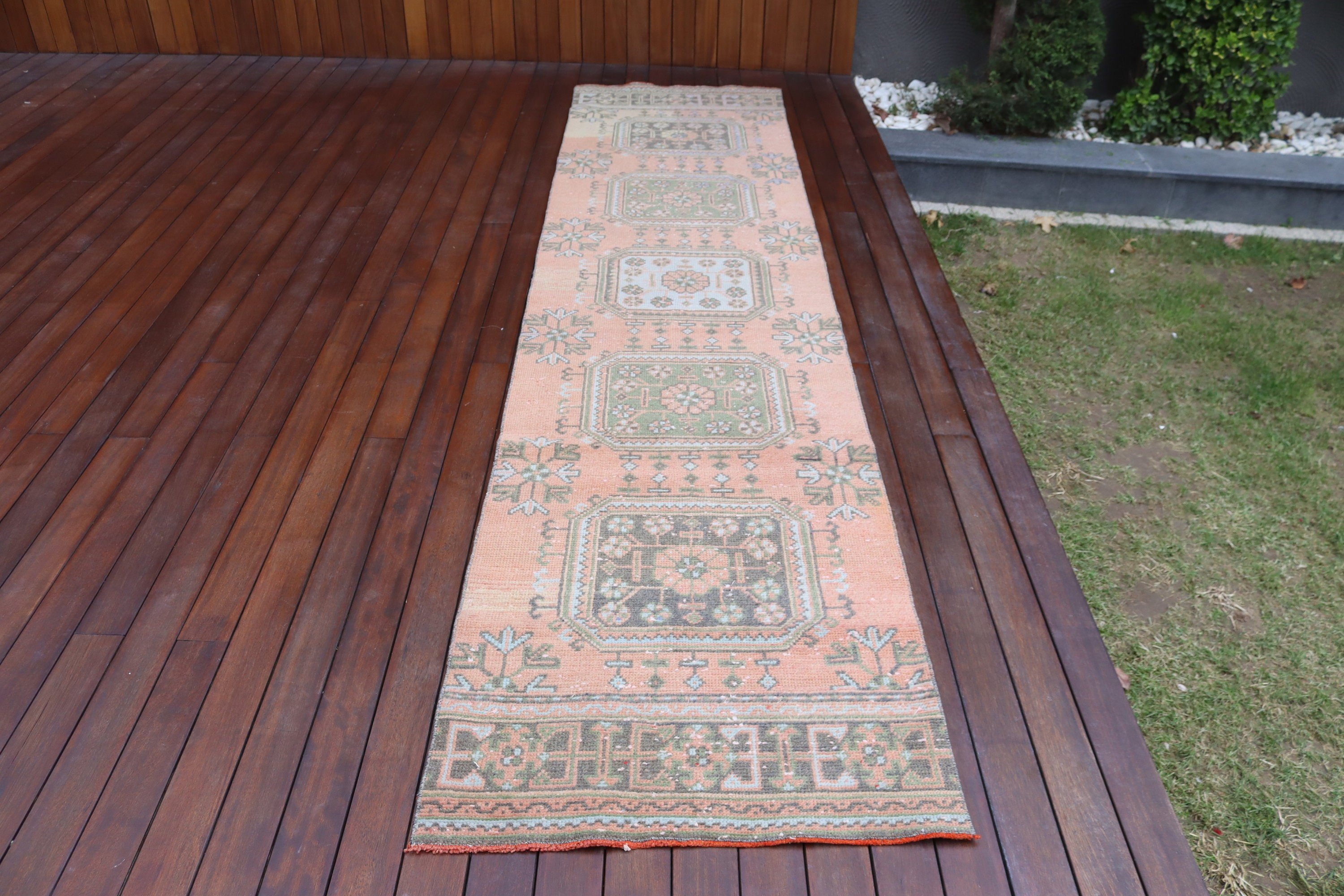 Egzotik Halılar, Beni Ourain Runner Halı, 2.6x11.3 ft Runner Halılar, Turuncu Fas Halısı, Fas Halısı, Vintage Halı, Yer Halıları, Türk Halısı