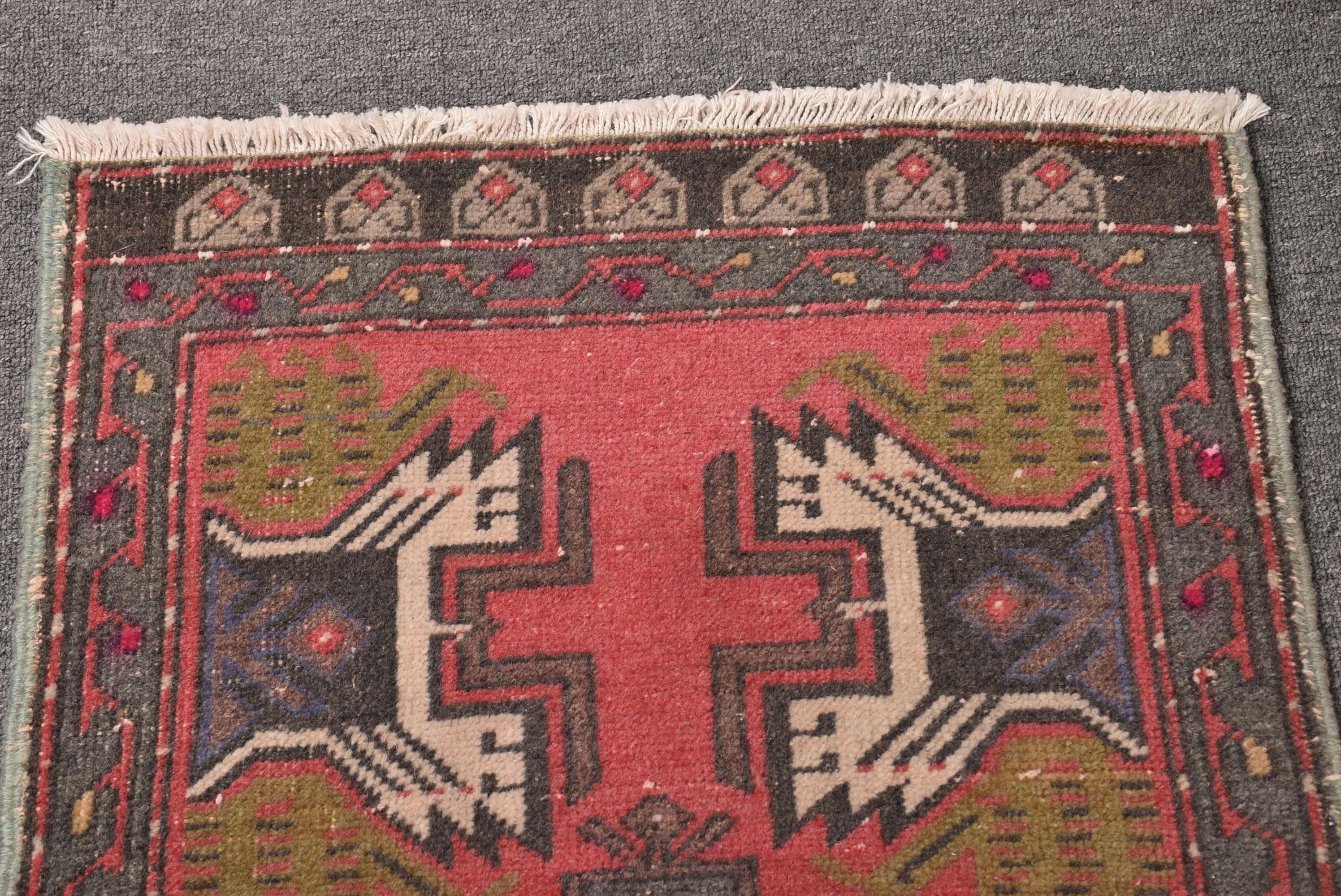 Boho Halı, Türk Halıları, Pembe Nötr Halılar, Yatak Odası Halısı, Vintage Halı, 1.8x3.5 ft Küçük Halılar, Yatak Odası Halıları, Banyo Halısı, Fas Halıları