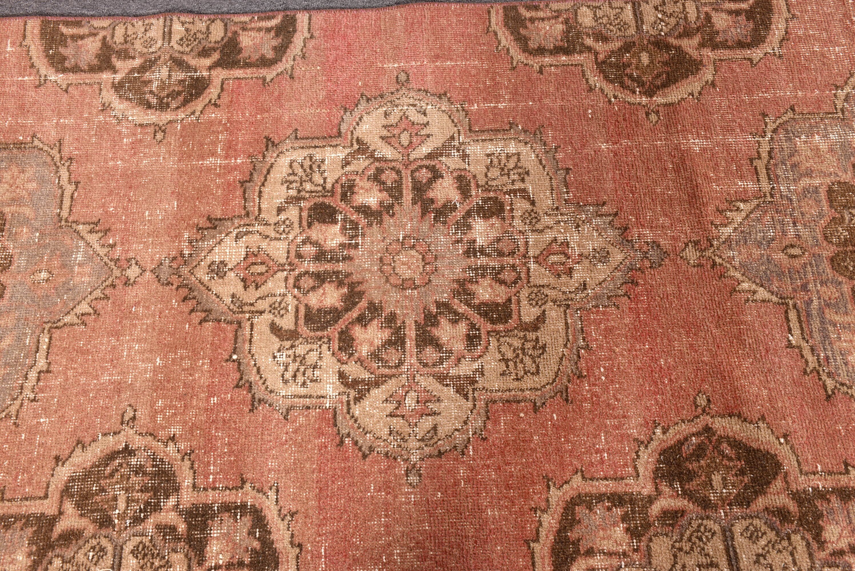 Merdiven Halısı, 2.9x10.7 ft Runner Halısı, Vintage Runner Halıları, Vintage Halılar, Kırmızı Yatak Odası Halıları, Modern Halı, El Dokuma Halıları, Türk Halıları, Aztek Halısı