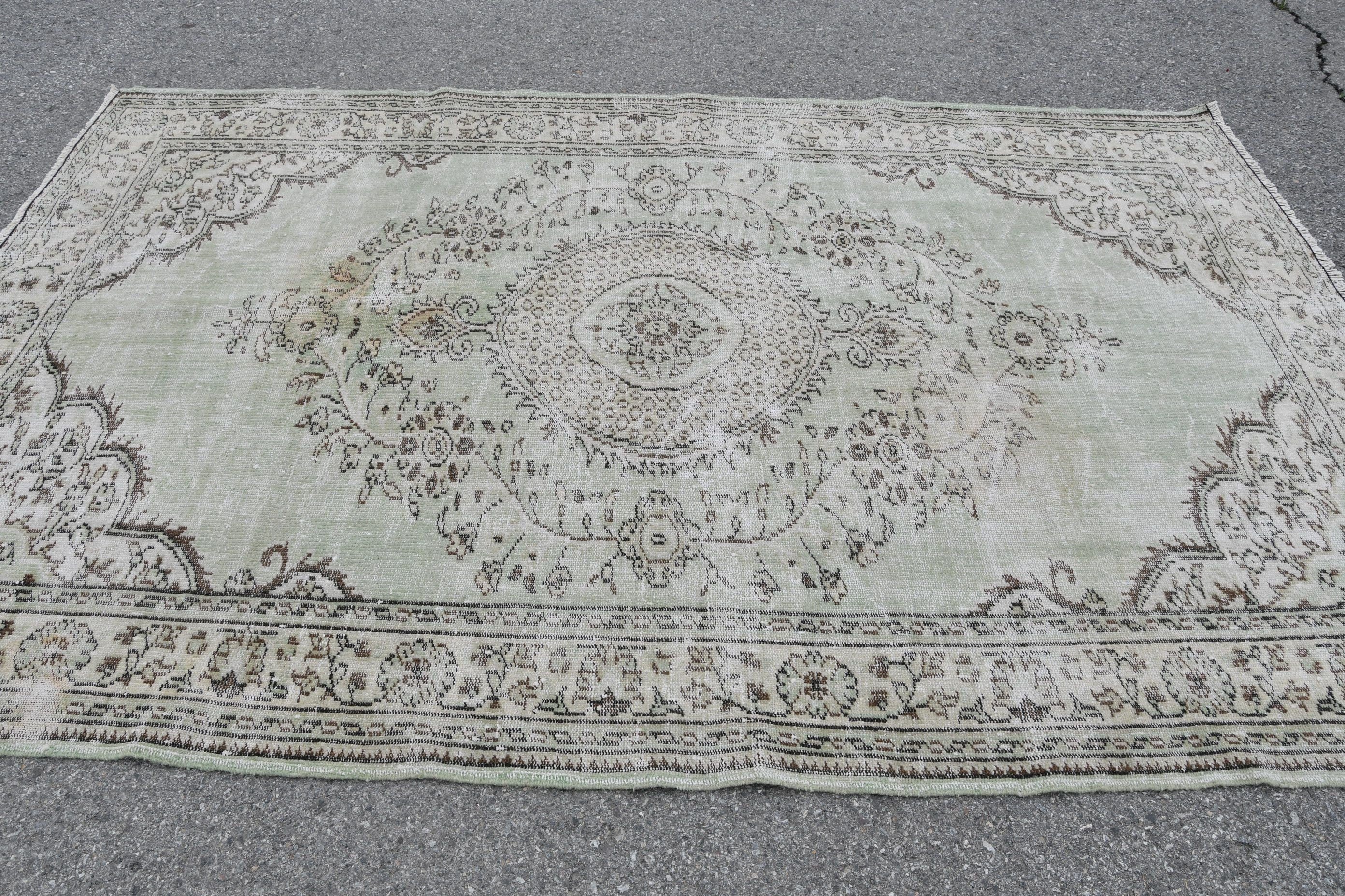 Yatak Odası Halıları, Oturma Odası Halıları, Oryantal Halılar, Yeşil Mutfak Halısı, 6,1x9,4 ft Büyük Halı, Oushak Halıları, Türk Halıları, Eski Halı, Vintage Halılar