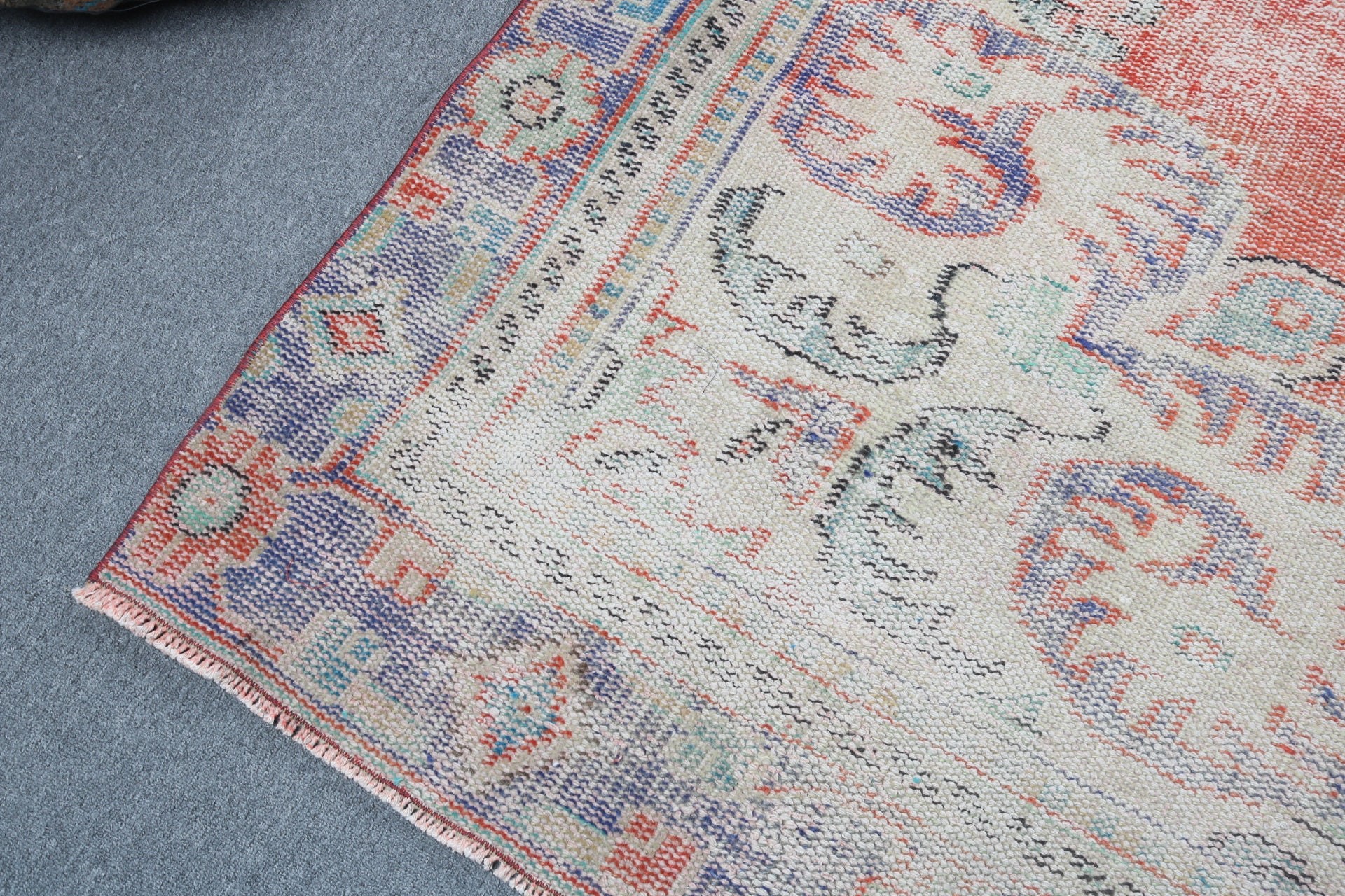 Vintage Halı, Salon Halısı, Türk Halıları, Yemek Odası Halıları, Anadolu Halıları, Kırmızı El Dokuma Halı, Mutfak Halıları, 6.8x10.9 ft Büyük Boy Halı