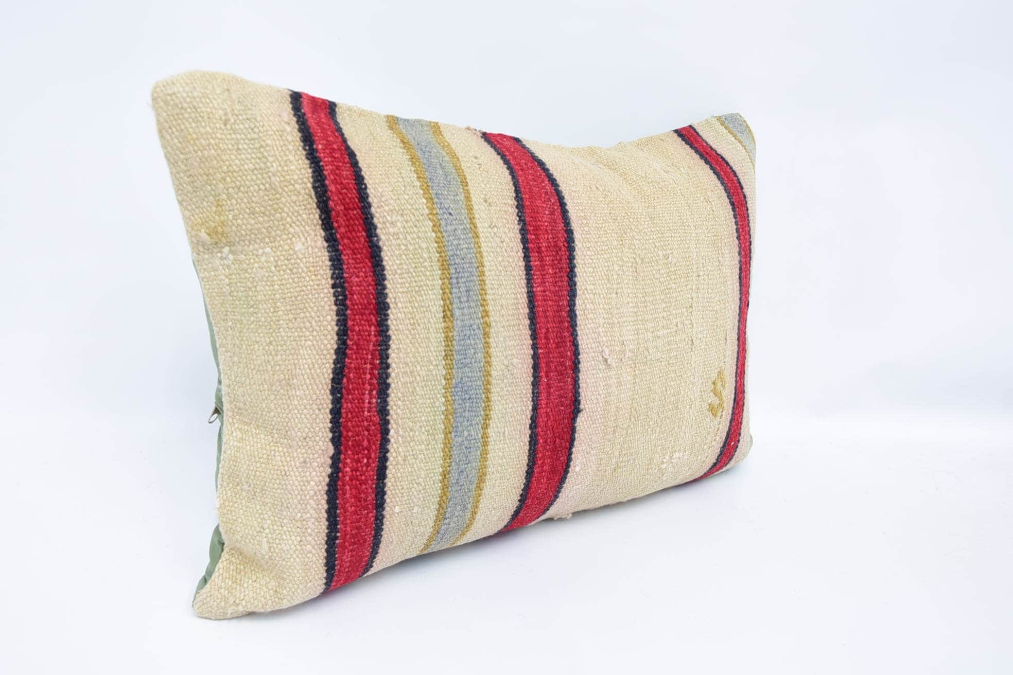 Boho Pillow, Shabby Chic Pillow Sham, Wholesale Pillow, 16"x24" Beige Pillow Cover, Kilim Cushion Sham, Vintage Kilim Throw Pillow