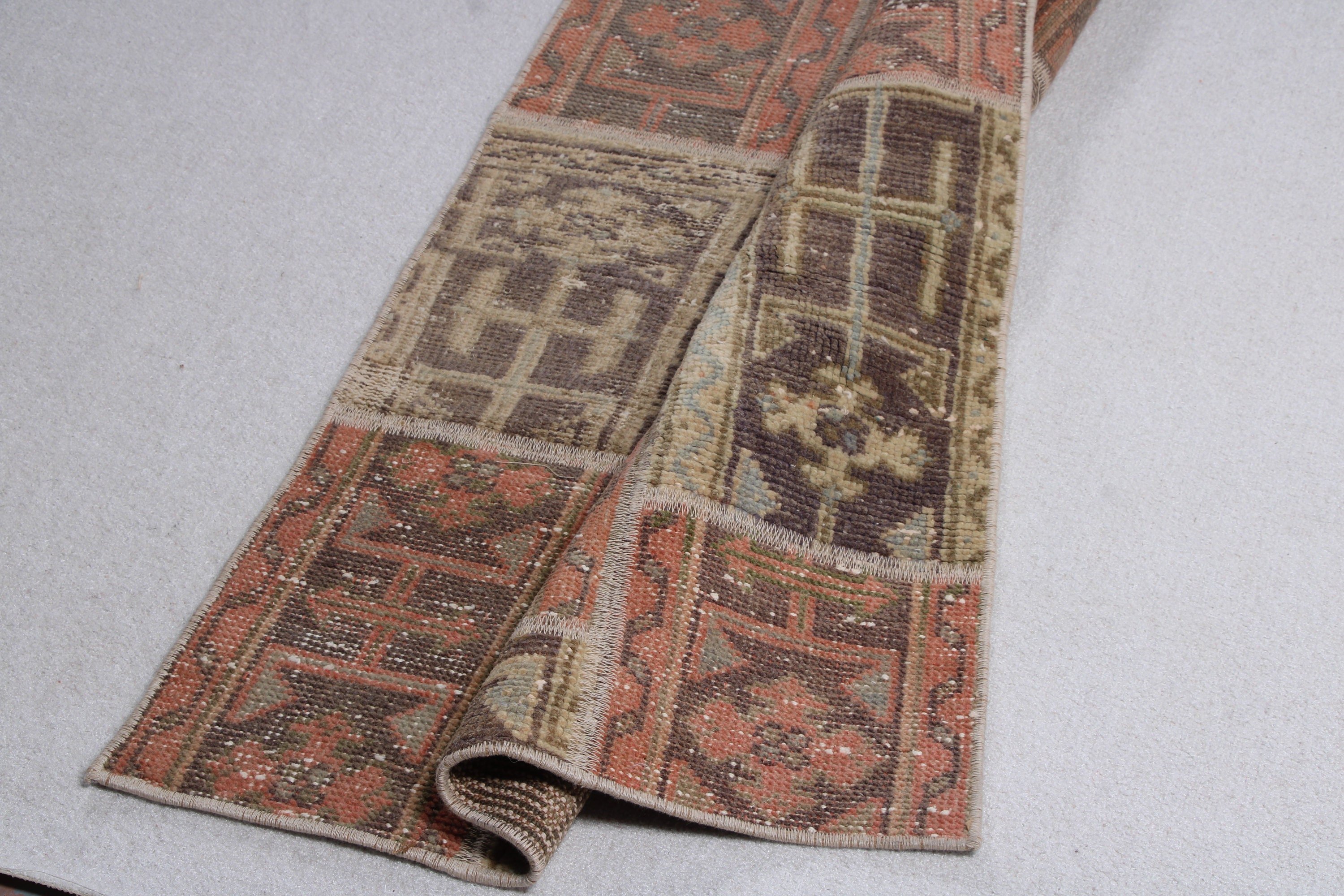 Boho Halı, Kahverengi Oryantal Halılar, Merdiven Halısı, Vintage Runner Halısı, Vintage Halılar, 2.4x14.5 ft Runner Halıları, Türk Halıları, Ev Dekorasyonu Halıları