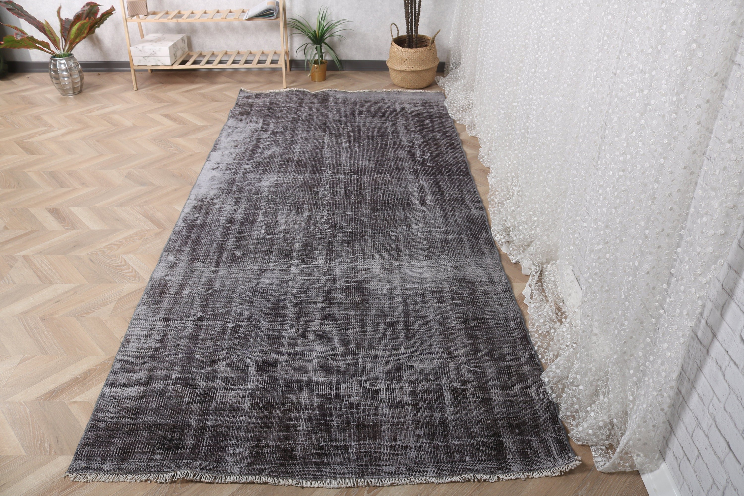 4.3x9.5 ft Büyük Halı, Türk Halıları, Salon Halısı, Siyah Lüks Halılar, Oturma Odası Halıları, Açıklama Halısı, Vintage Halılar, Türkiye Halısı