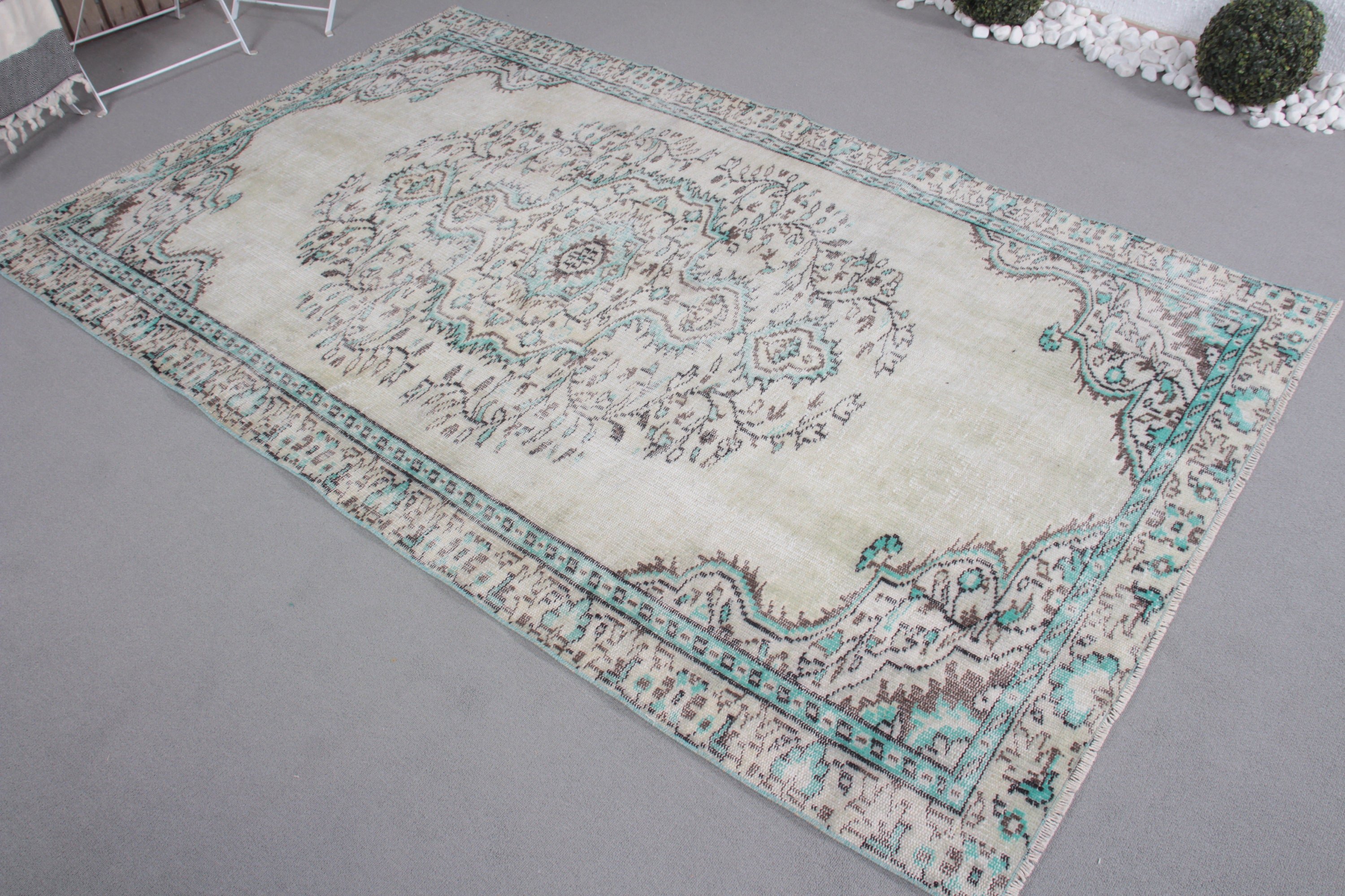 Boho Halı, Türk Halıları, Fas Halısı, İç Mekan Halıları, 4,8x7,8 ft Alan Halısı, Dekoratif Halılar, Vintage Halı, Vintage Alan Halıları, Bej Nötr Halılar