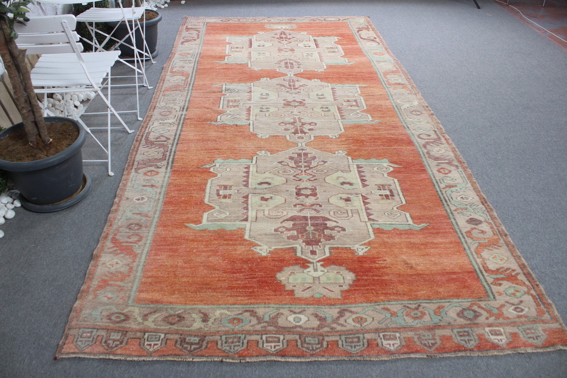 Dining Room Rug, Aztec Rug, Salon Rug, Floor Rug, 5.7x11.8 ft Large Rug, Wool Rug, Vintage Rug, Red Floor Rug, Rugs for Salon, Turkish Rug