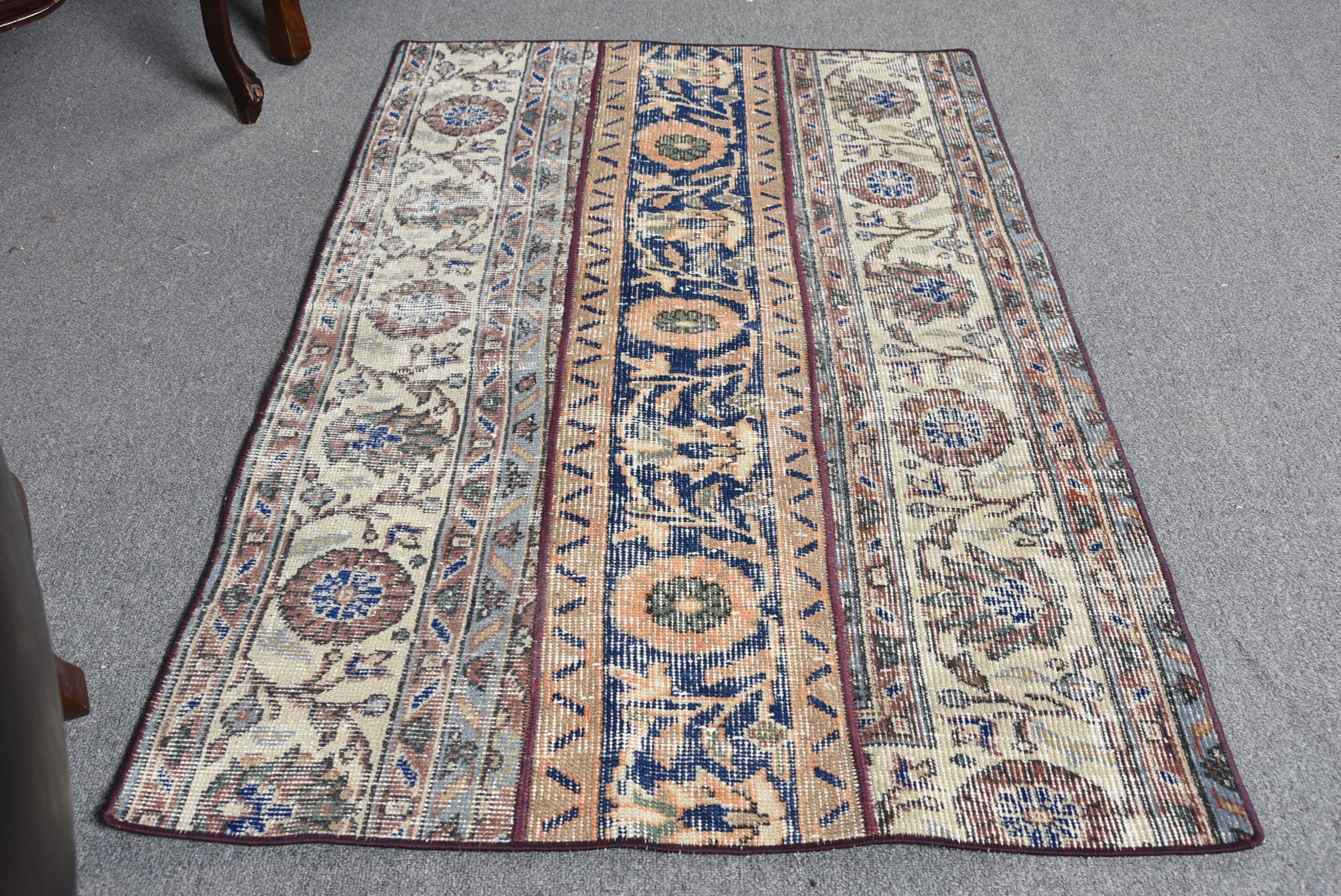 Turkish Rug, Wool Rugs, Beige Kitchen Rug, 2.7x4.4 ft Small Rug, Art Rugs, Rugs for Door Mat, Bath Rug, Car Mat Rugs, Cool Rug, Vintage Rug