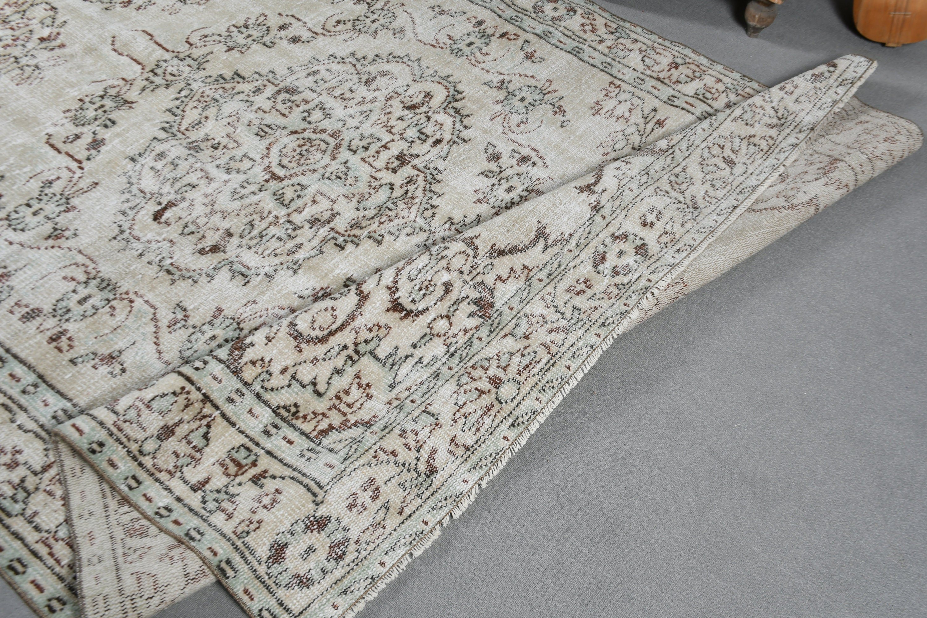 5.9x9.1 ft Büyük Halı, Yatak Odası Halısı, Türk Halıları, Yeşil Anadolu Halıları, El Yapımı Halı, Vintage Halı, Mutfak Halıları, Oturma Odası Halısı, Oushak Halısı