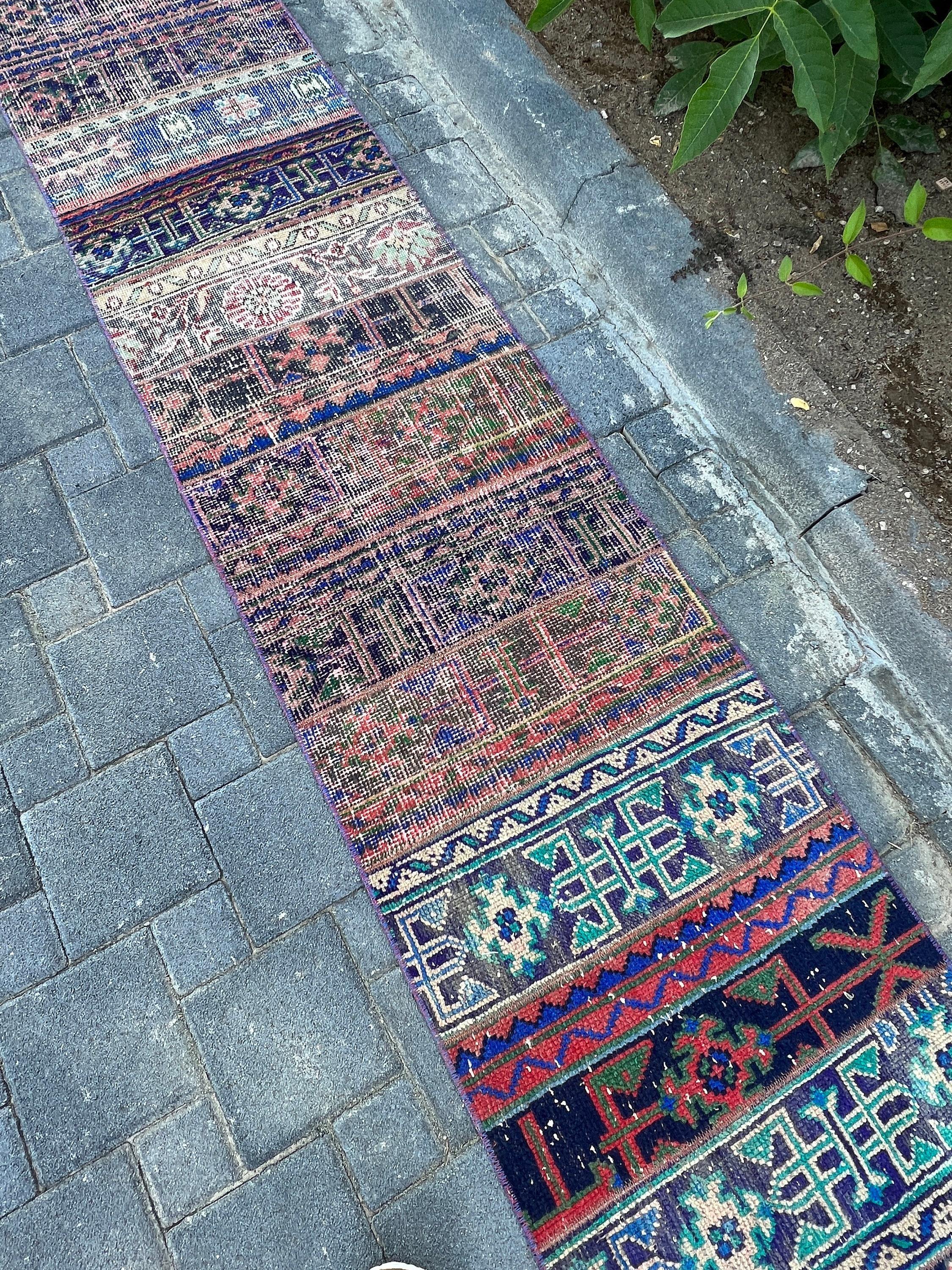 Ev Dekorasyonu Halıları, 2x13,8 ft Yolluk Halısı, Mutfak Halıları, Vintage Halı, Oushak Halısı, Bej Oushak Halısı, Türk Halısı, Koridor Halıları, Merdiven Halısı