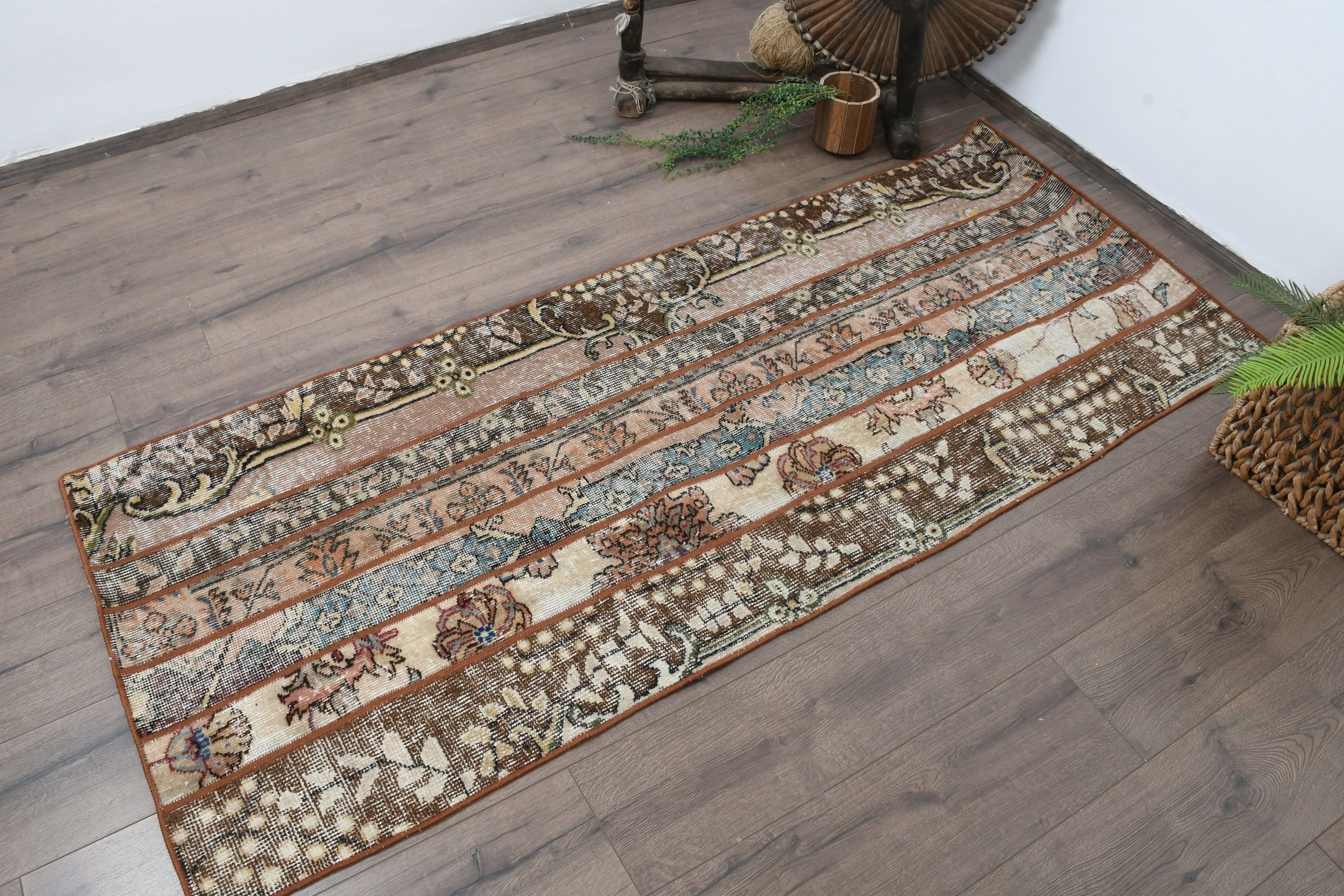 Giriş Halısı, Yatak Odası Halıları, Ev Dekorasyonu Halısı, Türk Halısı, Göçebe Halıları, Yer Halısı, 2.6x6.4 ft Accent Halısı, Vintage Halılar, Bej Yatak Odası Halıları