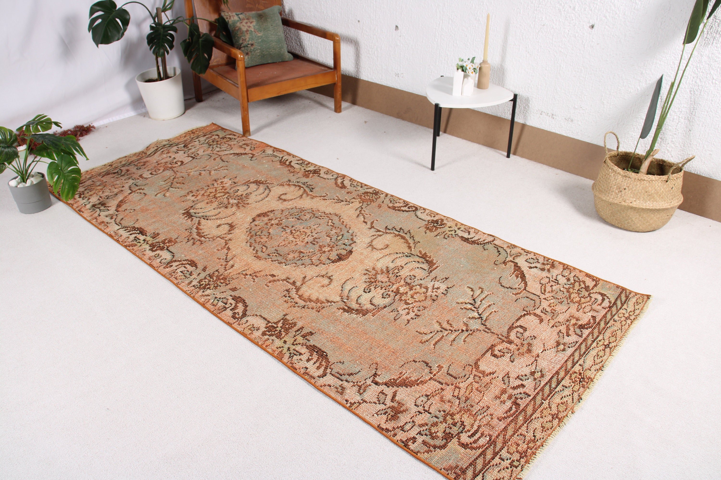 Modern Rug, Brown Bedroom Rug, Turkish Rug, Living Room Rugs, 3.5x8.6 ft Area Rugs, Vintage Rug, Exotic Rug, Oushak Area Rug, Oriental Rugs