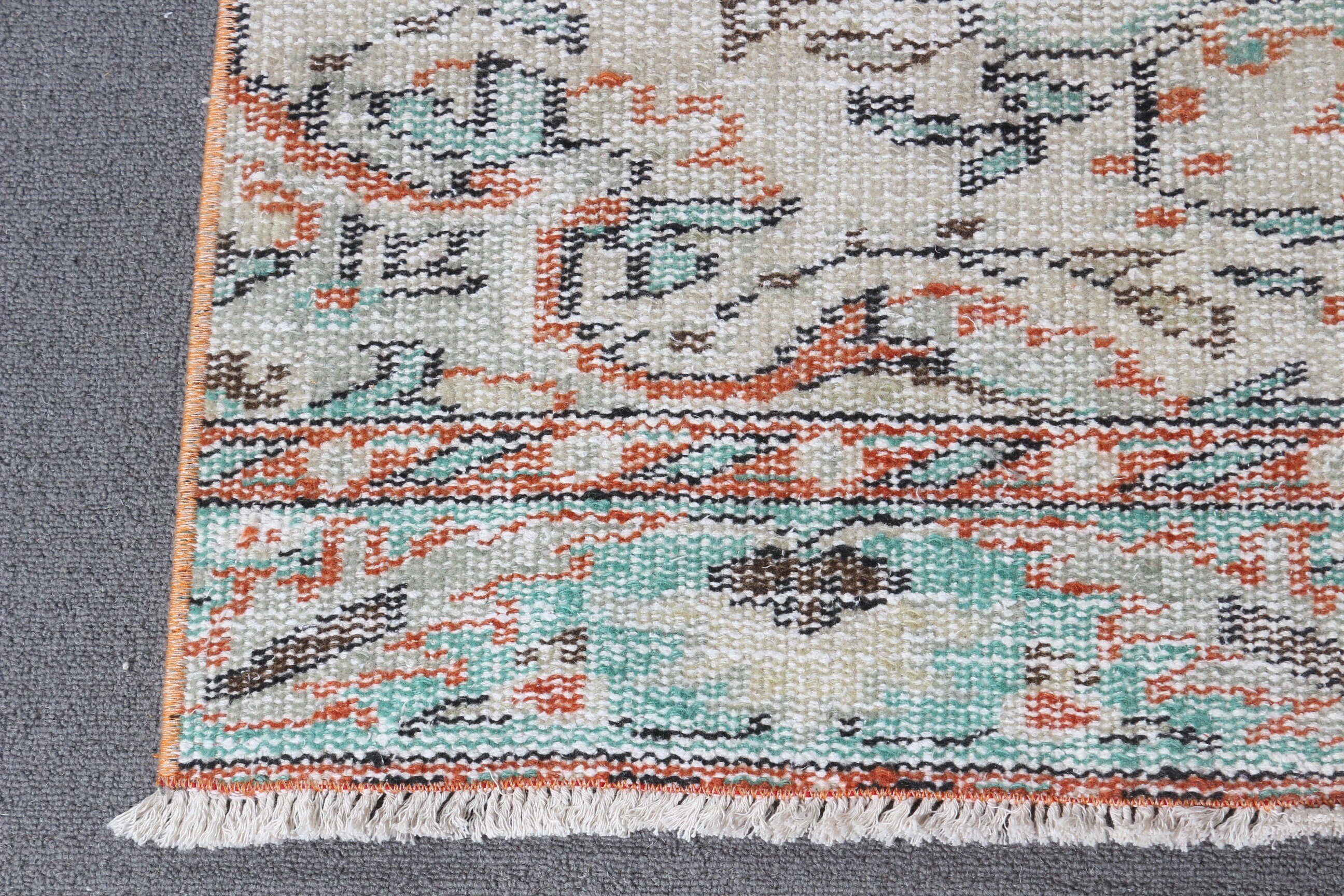 2.7x8.5 ft Runner Rugs, Vintage Rug, Corridor Rugs, Pastel Rug, Turkish Rug, Moroccan Rug, Green Kitchen Rugs, Rugs for Kitchen, Wool Rugs