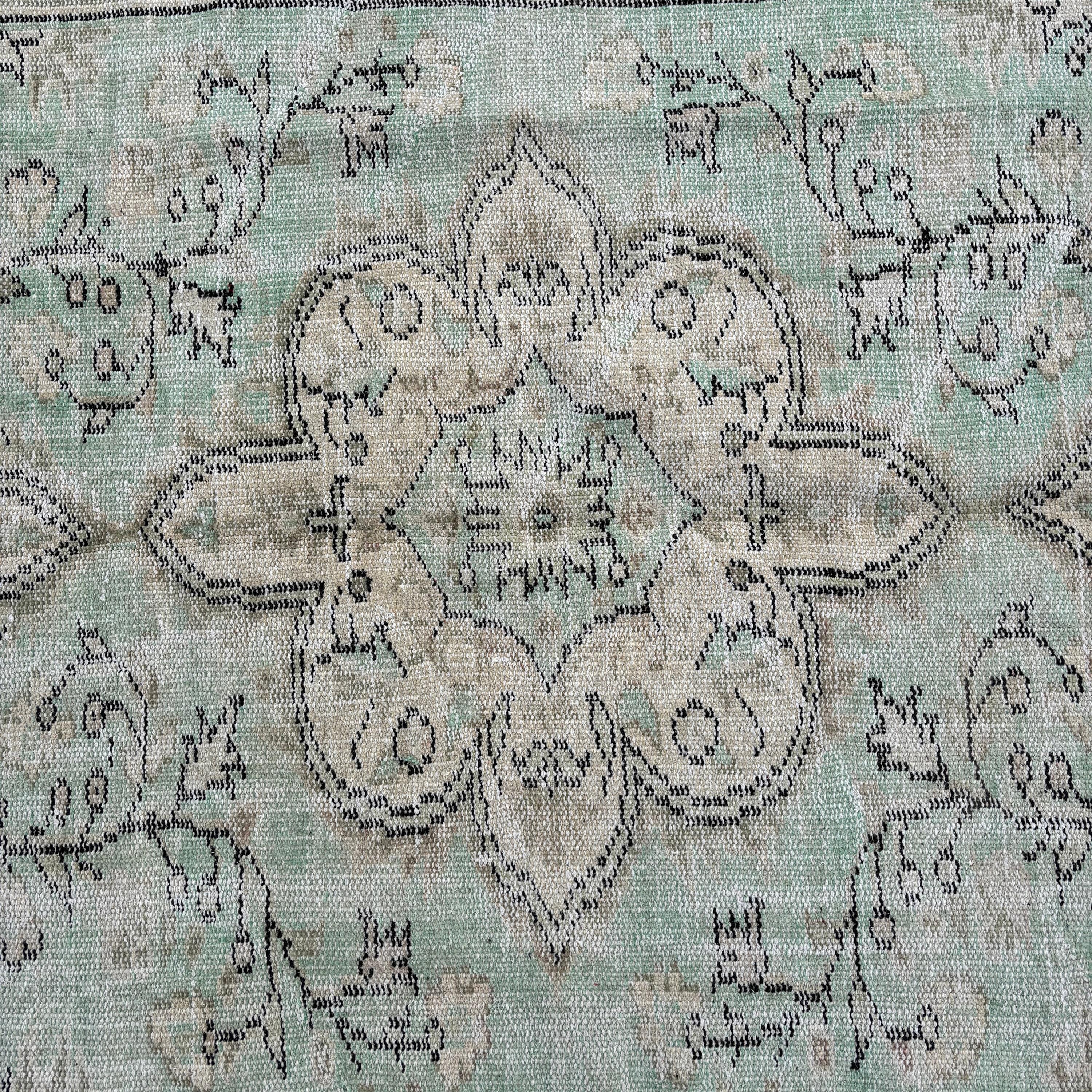 Bej El Dokuma Halı, Oryantal Halılar, Oturma Odası Halısı, Anadolu Halısı, Vintage Halılar, 5.1x8.9 ft Büyük Halılar, Türk Halıları, Büyük Boho Halısı