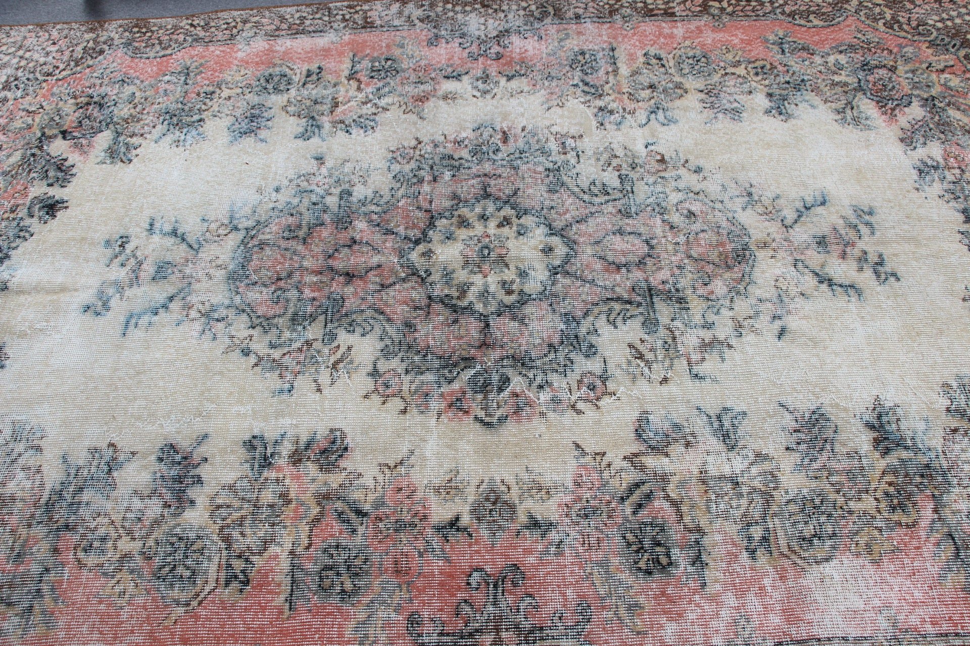 Bedroom Rug, Pink Kitchen Rug, Home Decor Rugs, Turkish Rug, 6x9.4 ft Large Rug, Dining Room Rugs, Old Rug, Vintage Rug