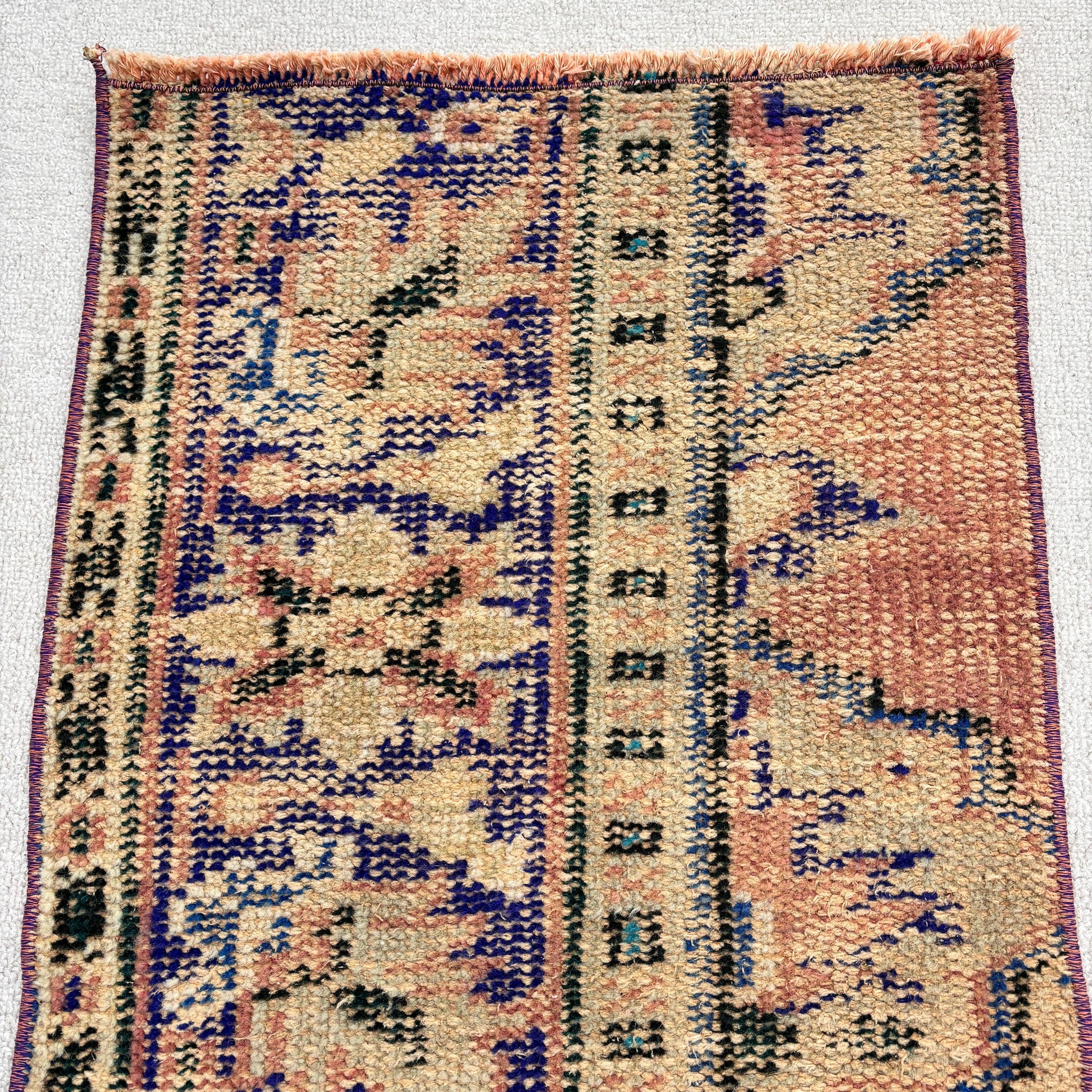 Bedroom Rugs, 1.4x3.1 ft Small Rugs, Rugs for Bedroom, Oriental Rug, Car Mat Rugs, Vintage Rug, Turkish Rug, Beige Anatolian Rugs