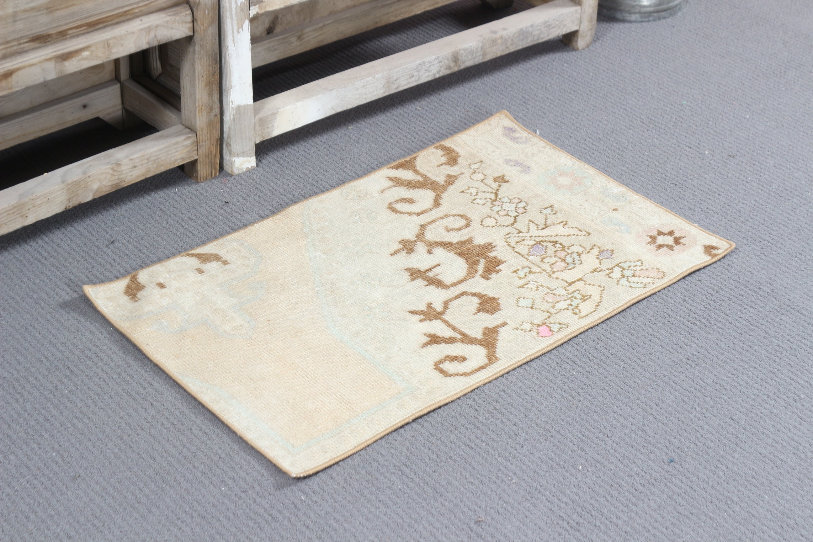 Car Mat Rug, Dorm Rug, Anatolian Rugs, Brown Home Decor Rug, Vintage Rug, Entry Rug, Turkish Rugs, 1.6x2.7 ft Small Rug