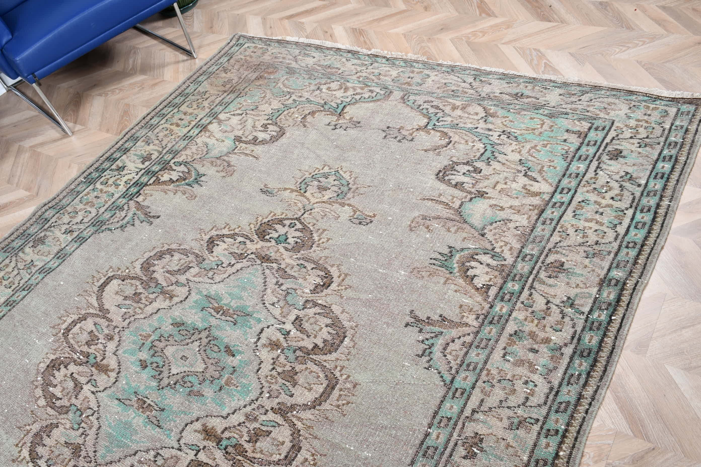 Türk Halısı, Yün Halılar, Ev Dekor Halısı, Yatak Odası Halıları, Yeşil Yatak Odası Halıları, 6.5x9.4 ft Büyük Halı, Vintage Halı, Salon Halıları, Göçebe Halıları