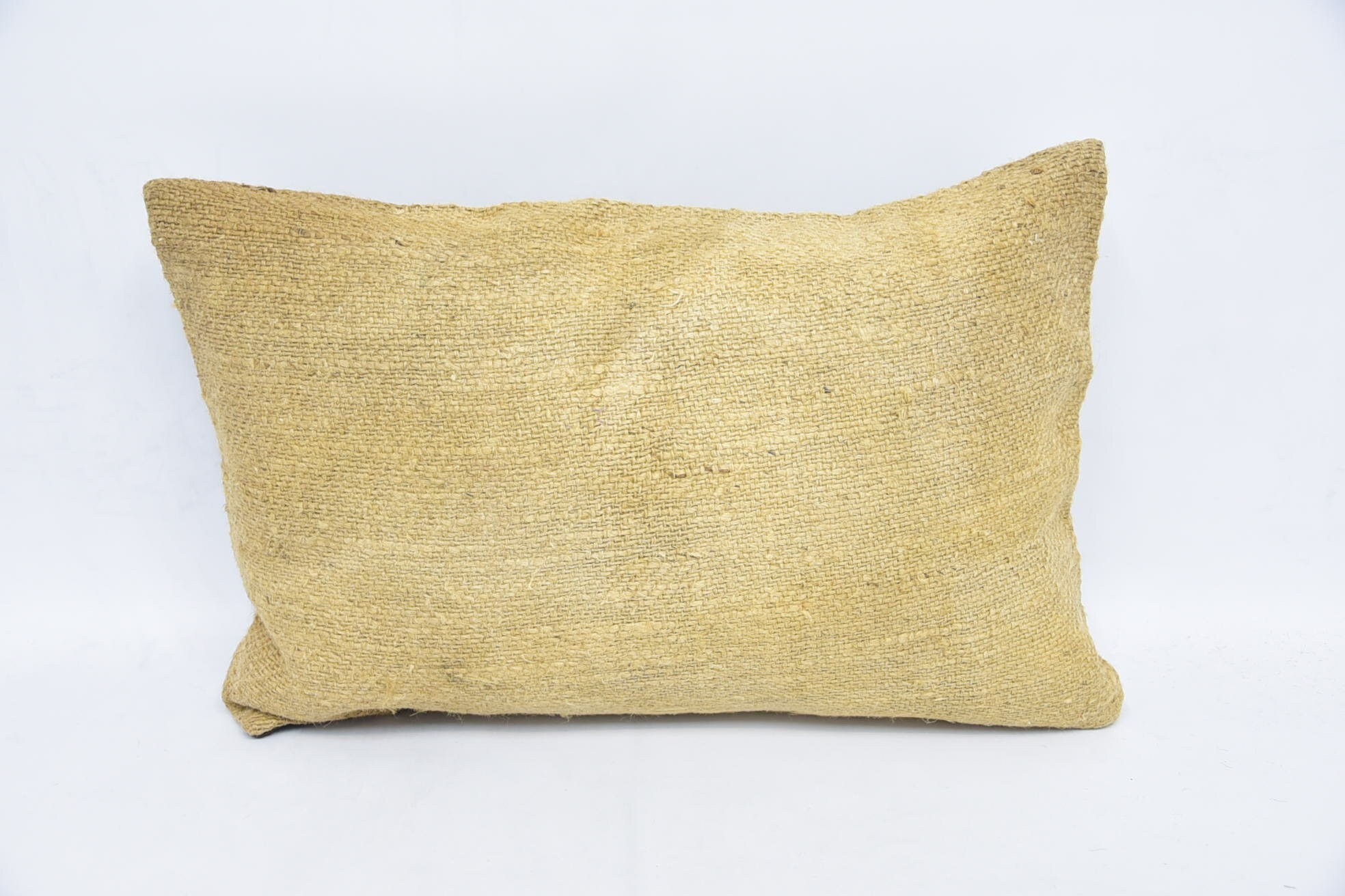 Interior Designer Pillow, Kilim Cushion Sham, 16"x24" Beige Cushion Case, Decorative Throw Cushion Cover, Pillow for Couch