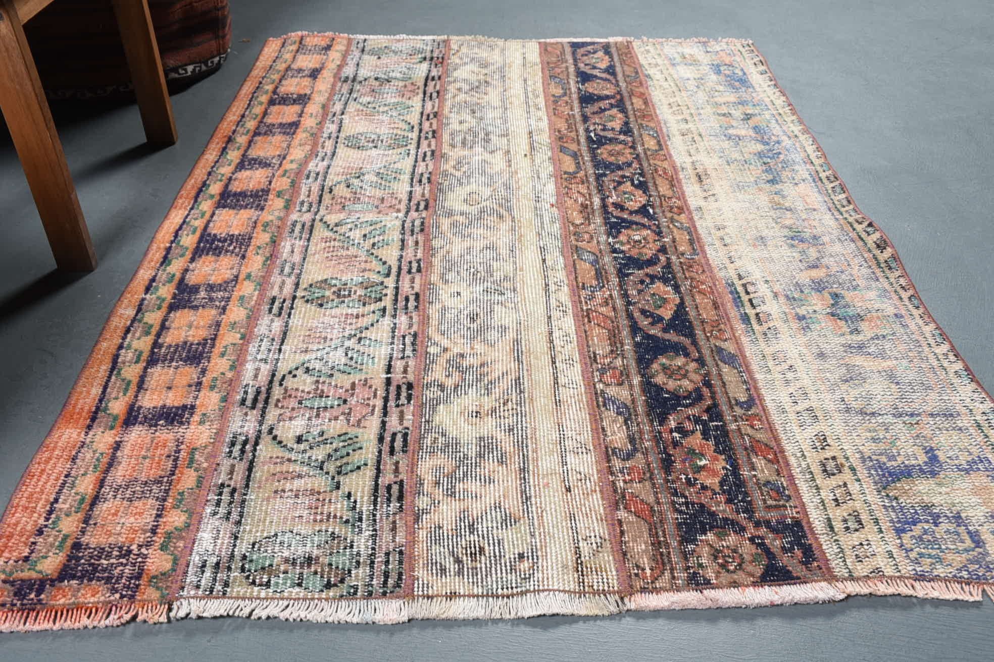 3.5x4.7 ft Accent Halılar, Çocuk Halısı, Renkli Halılar, Türk Halısı, Giriş Halısı Halıları, Yatak Odası Halıları, Yatak Odası Halısı, Vintage Halı, Giriş Halısı