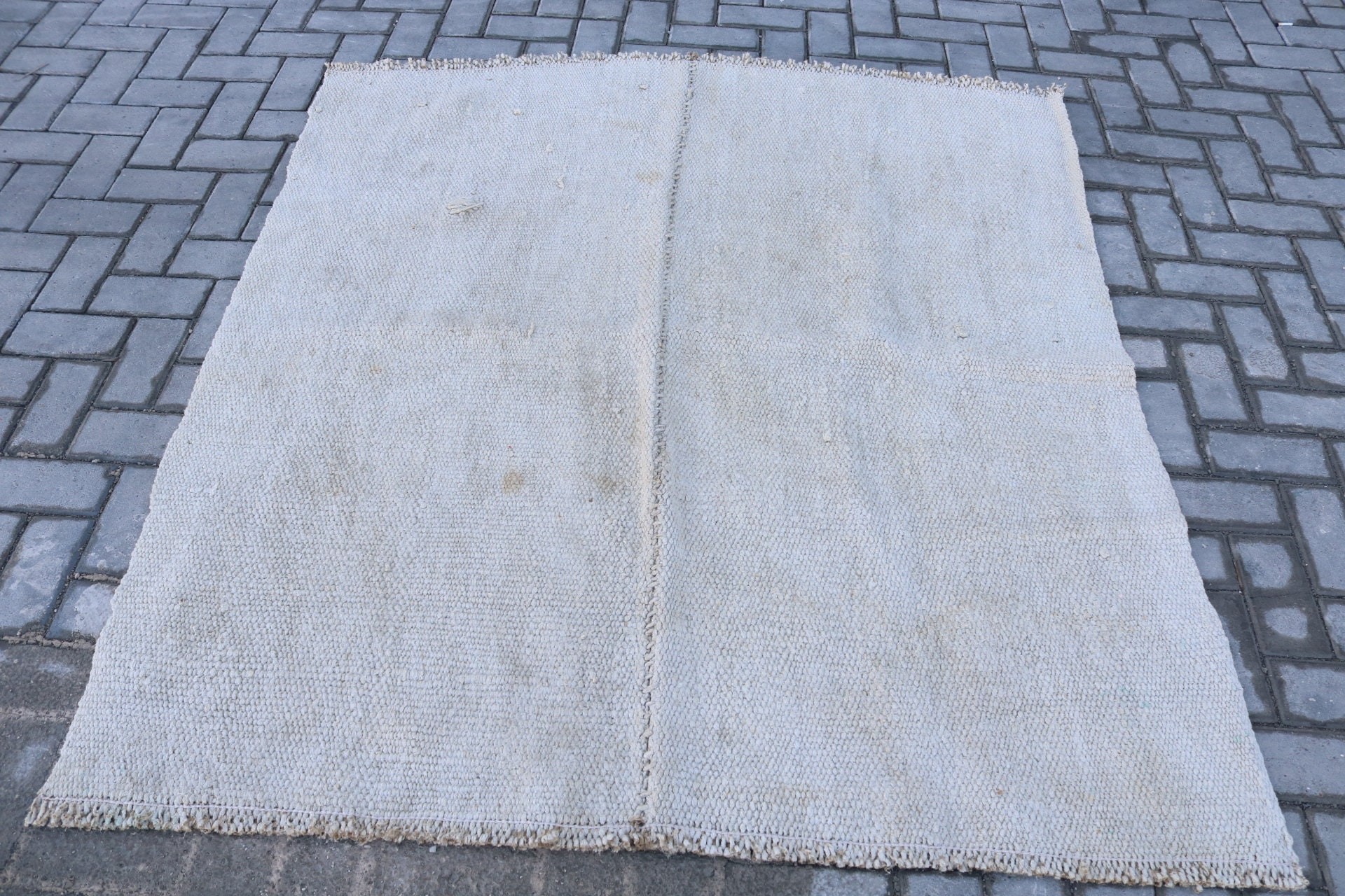 Vintage Halı, Soğuk Halı, Türk Halısı, İç Mekan Halısı, 4,9x5,3 ft Alan Halıları, Alan Halıları, Yer Halısı, Vintage Dekor Halısı, Yatak Odası Halısı, Retro Halılar