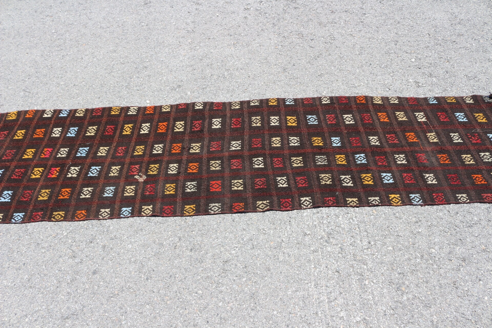 Kilim, Floor Rugs, 2.1x8.9 ft Runner Rugs, Corridor Rugs, Brown Oriental Rugs, Home Decor Rug, Turkish Rugs, Hallway Rug, Vintage Rugs