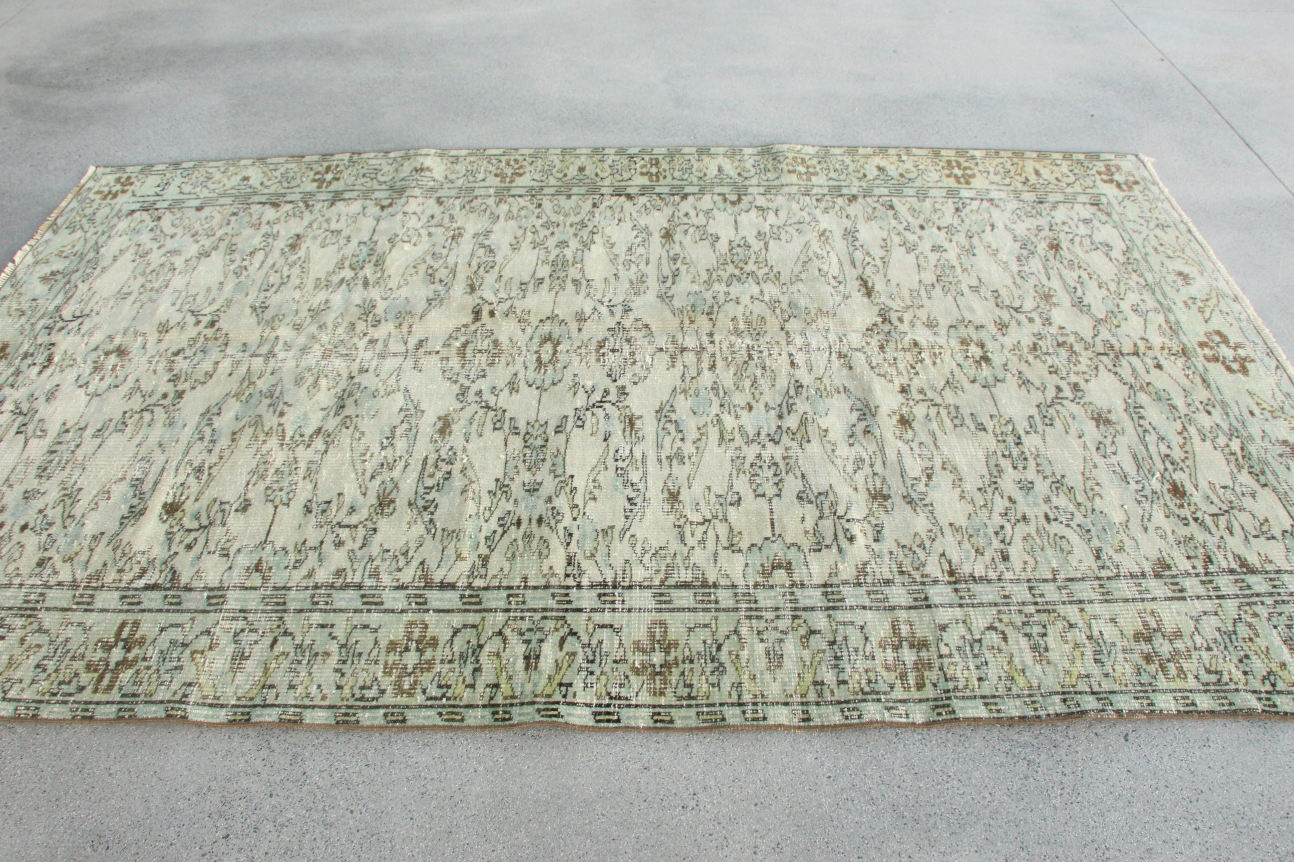 Büyük Vintage Halı, Oturma Odası Halıları, Anadolu Halısı, 5.2x8.9 ft Büyük Halılar, Türk Halıları, Kahverengi Soğuk Halı, Vintage Halılar