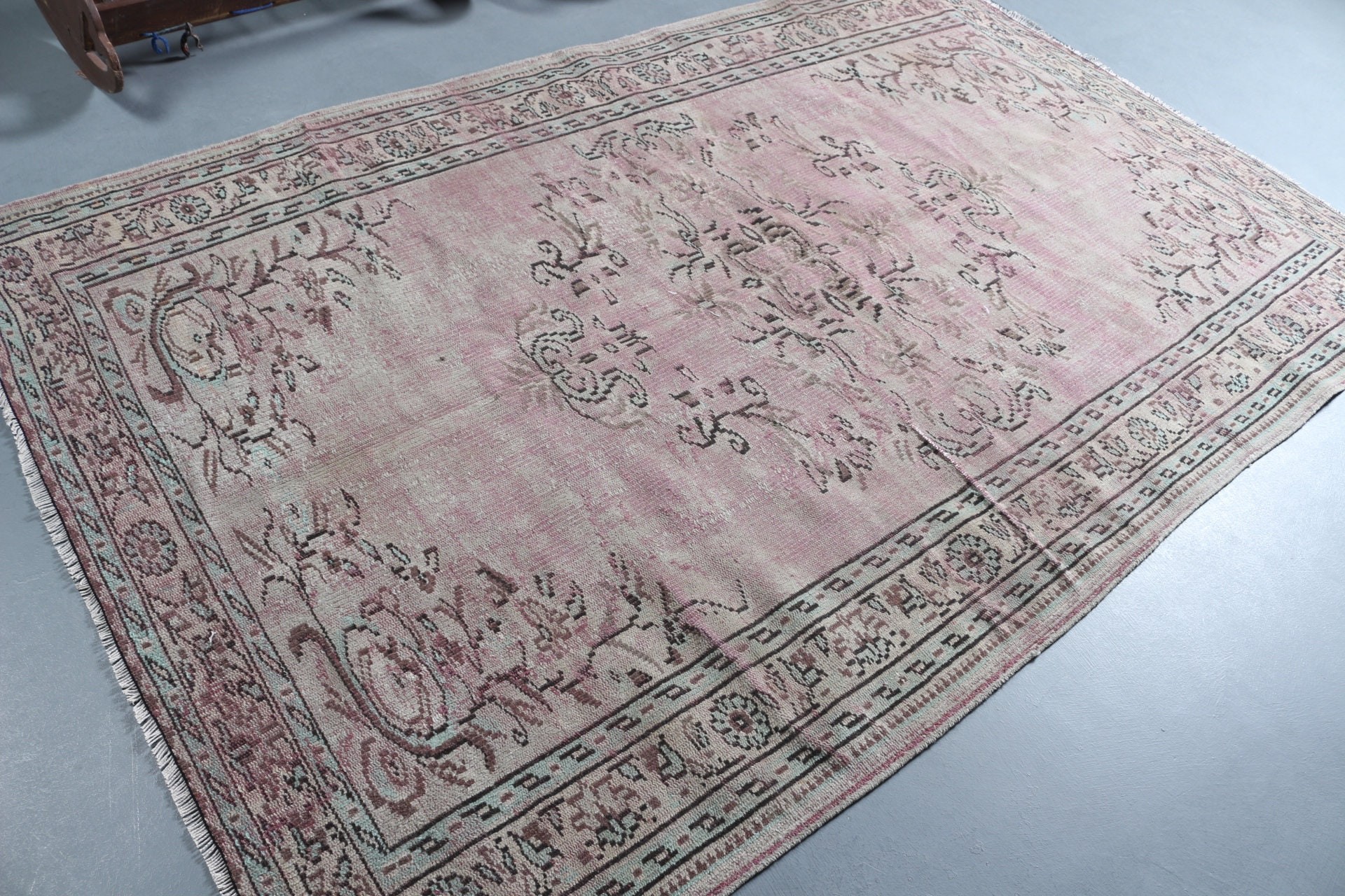 Türk Halısı, Yatak Odası Halıları, Salon Halısı, Vintage Halılar, Parlak Halı, 5.6x8.6 ft Büyük Halı, Mor Oryantal Halı, Anadolu Halısı