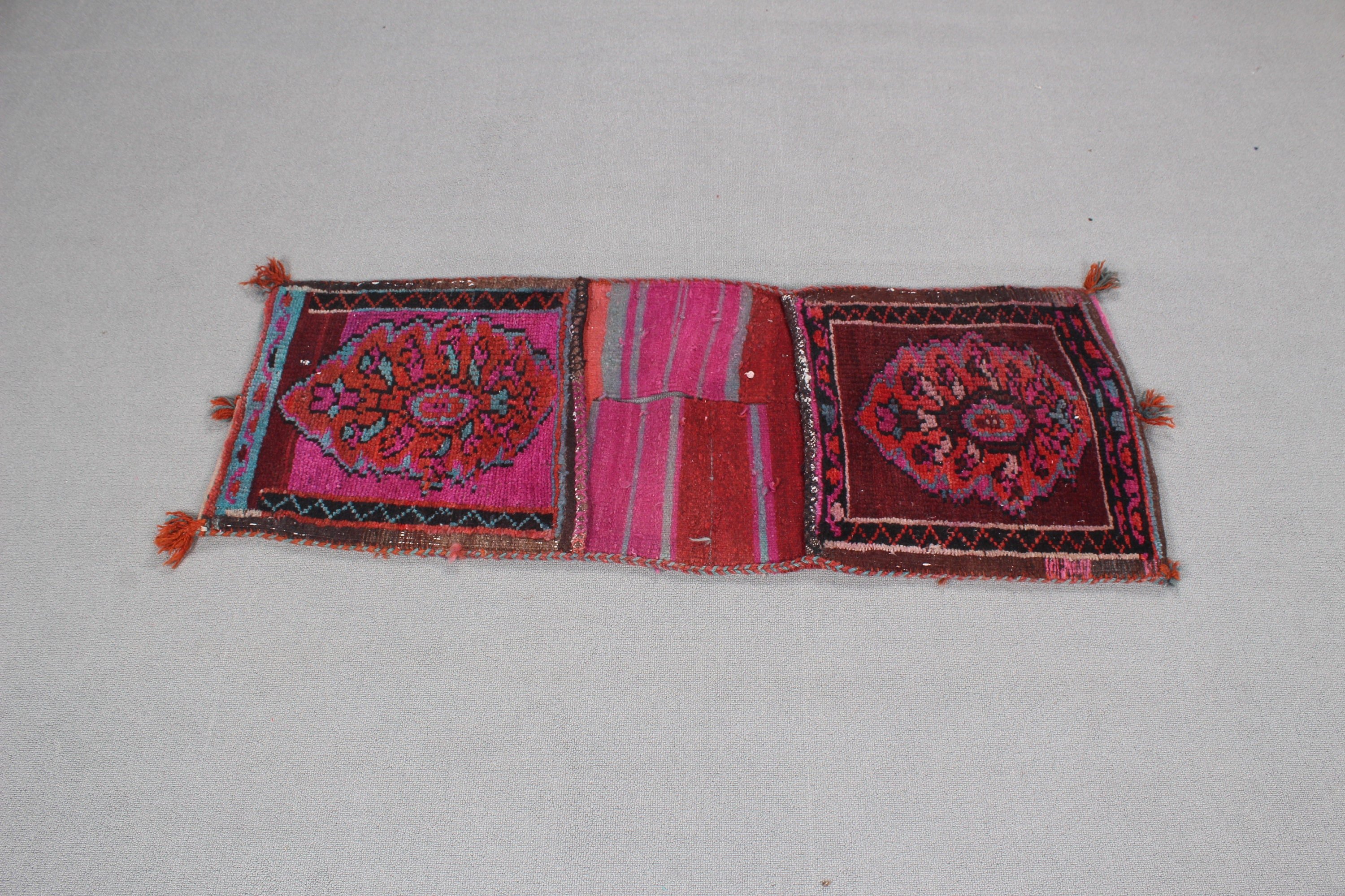 Vintage Rugs, Bathroom Rugs, Pink Flatweave Rugs, Oriental Rug, Aztec Rug, Home Decor Rugs, 1.6x4.1 ft Small Rug, Nursery Rug, Turkish Rugs