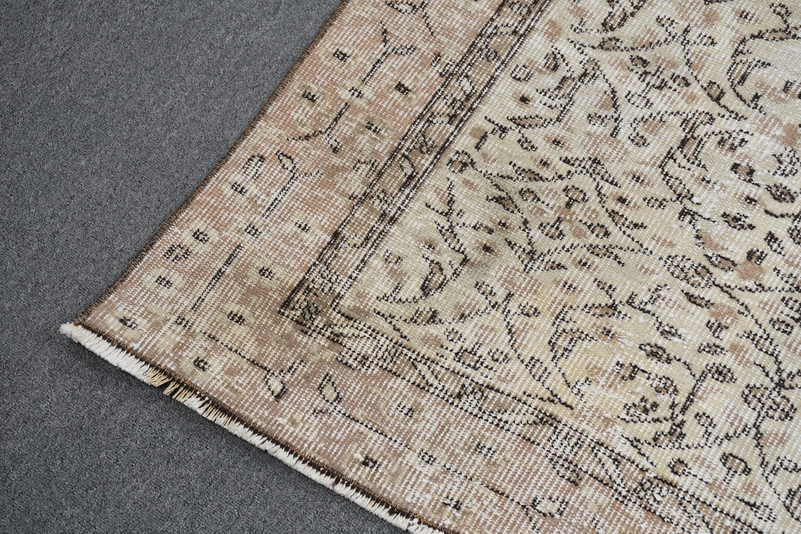 Rugs for Bedroom, Beige  5x8.2 ft Large Rug, Vintage Rug, Turkish Rug, Cool Rug, Bedroom Rug, Wool Rug, Living Room Rug