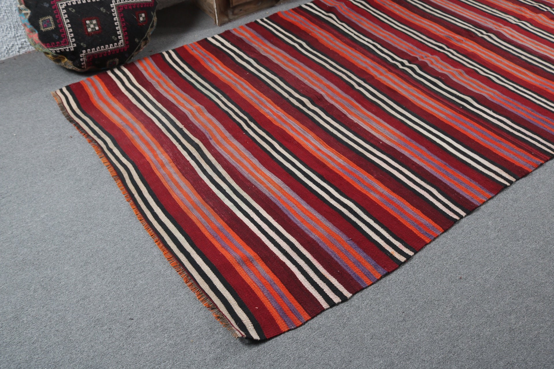 Havalı Halılar, Oturma Odası Halısı, Siyah Lüks Halılar, Vintage Halılar, Lüks Halı, Türk Halısı, Büyük Boho Halıları, Kilim, 5,3x12,3 ft Büyük Halı