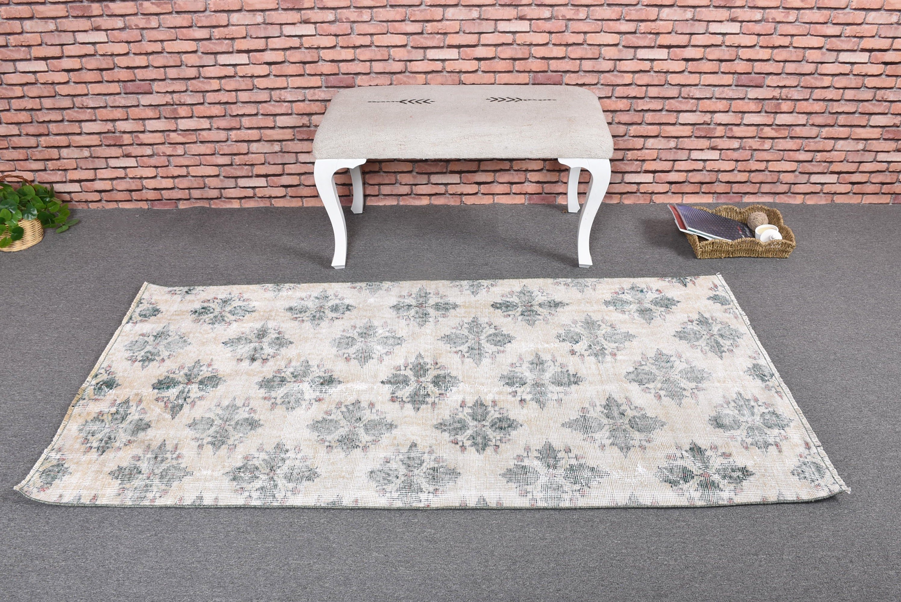 Entryway Rug Rugs, Decorative Rugs, Turkish Rugs, Beige Bedroom Rugs, Home Decor Rugs, Vintage Rug, 3.2x6.1 ft Accent Rugs