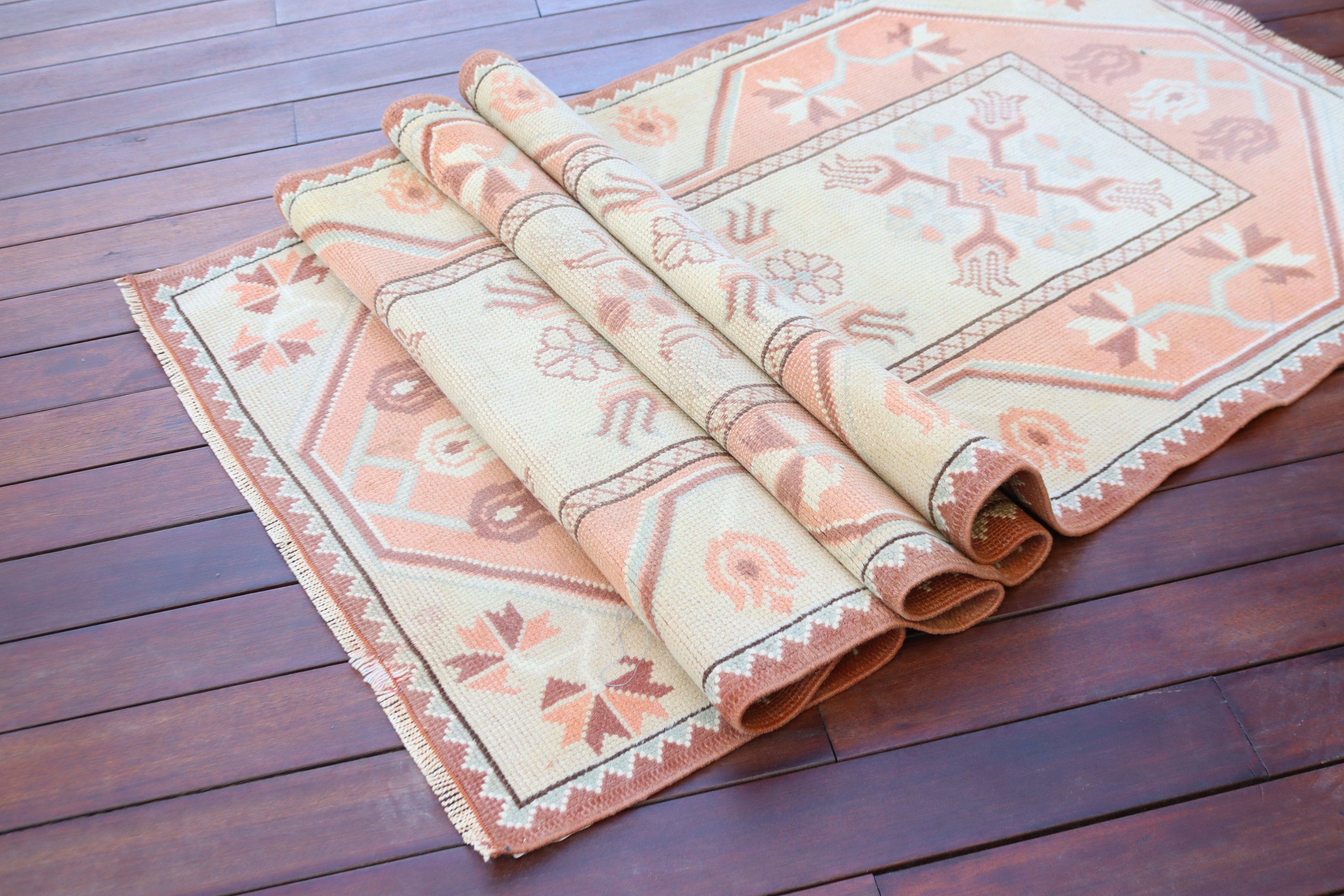 Ev Dekorasyonu Halıları, Türk Halıları, Açıklama Halıları, Vintage Halı, 2.6x7.1 ft Runner Halısı, Bej Oushak Halısı, Beni Ourain Runner Halısı, Mutfak Halısı