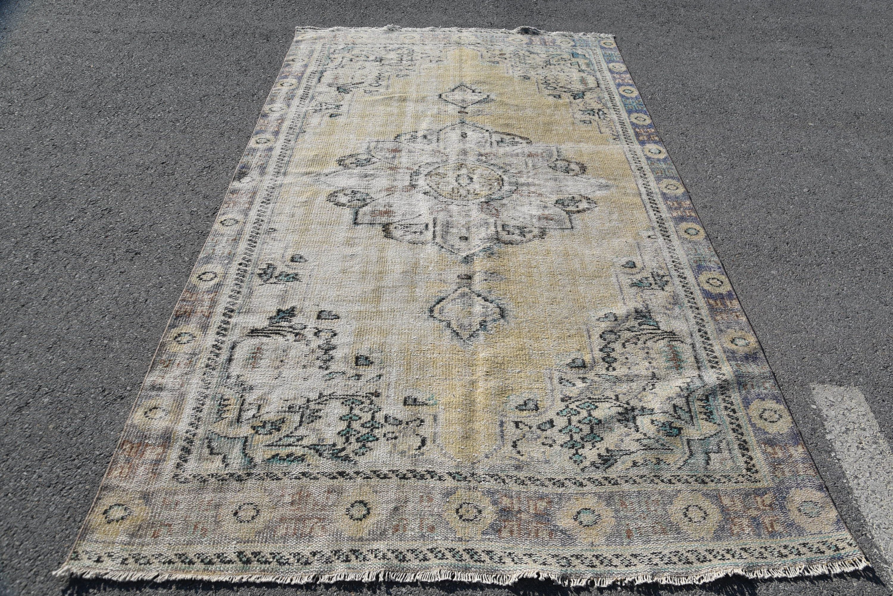 Living Room Rug, Turkish Rug, 5.5x9.5 ft Large Rug, Antique Rugs, Salon Rug, Bright Rug, Vintage Rug, Rugs for Dining Room, Home Decor Rug