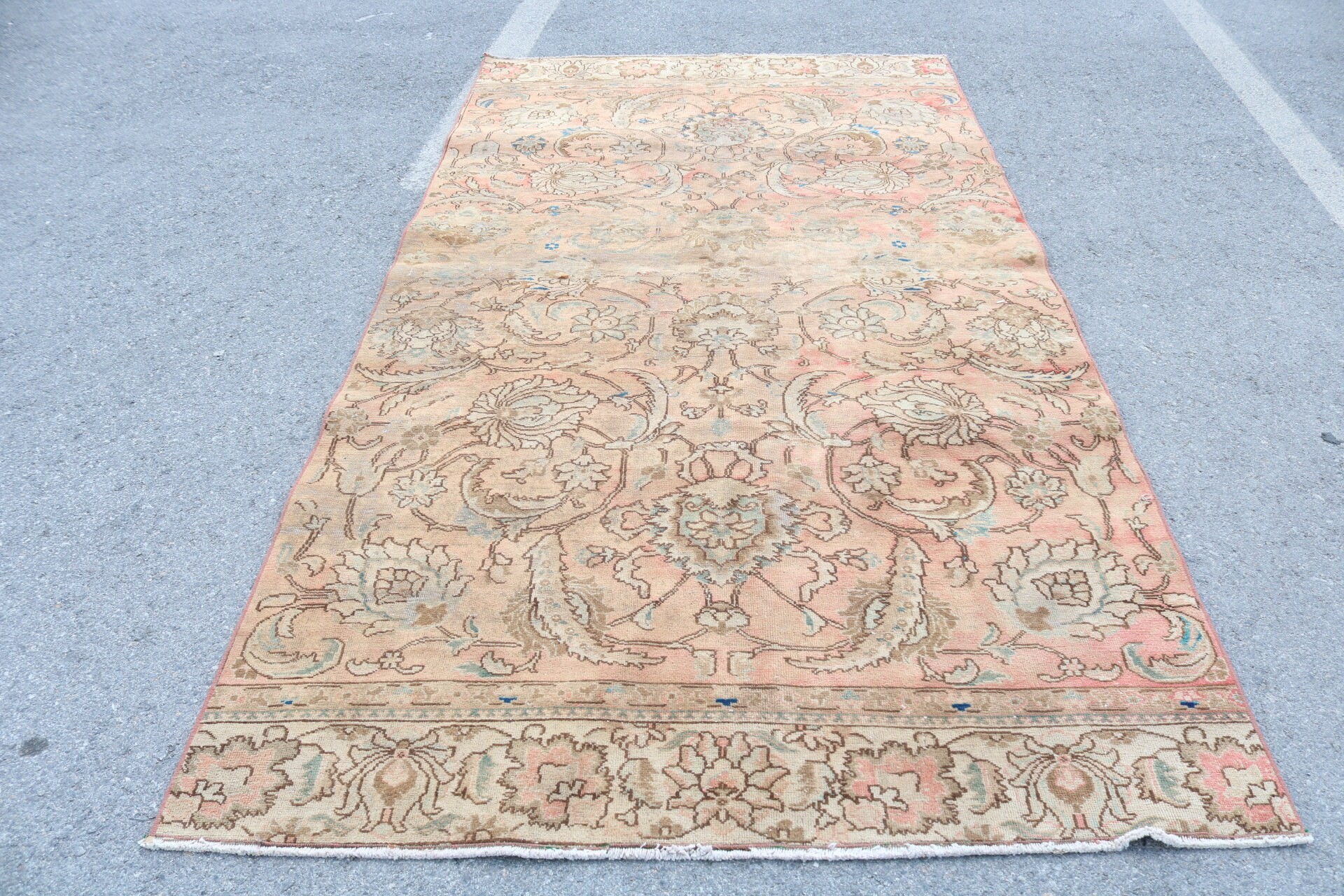 Wool Rug, Moroccan Rugs, Bedroom Rug, Large Vintage Rug Rugs, Salon Rug, Vintage Rug, Turkish Rug, Rugs for Salon, 5.1x9.7 ft Large Rugs