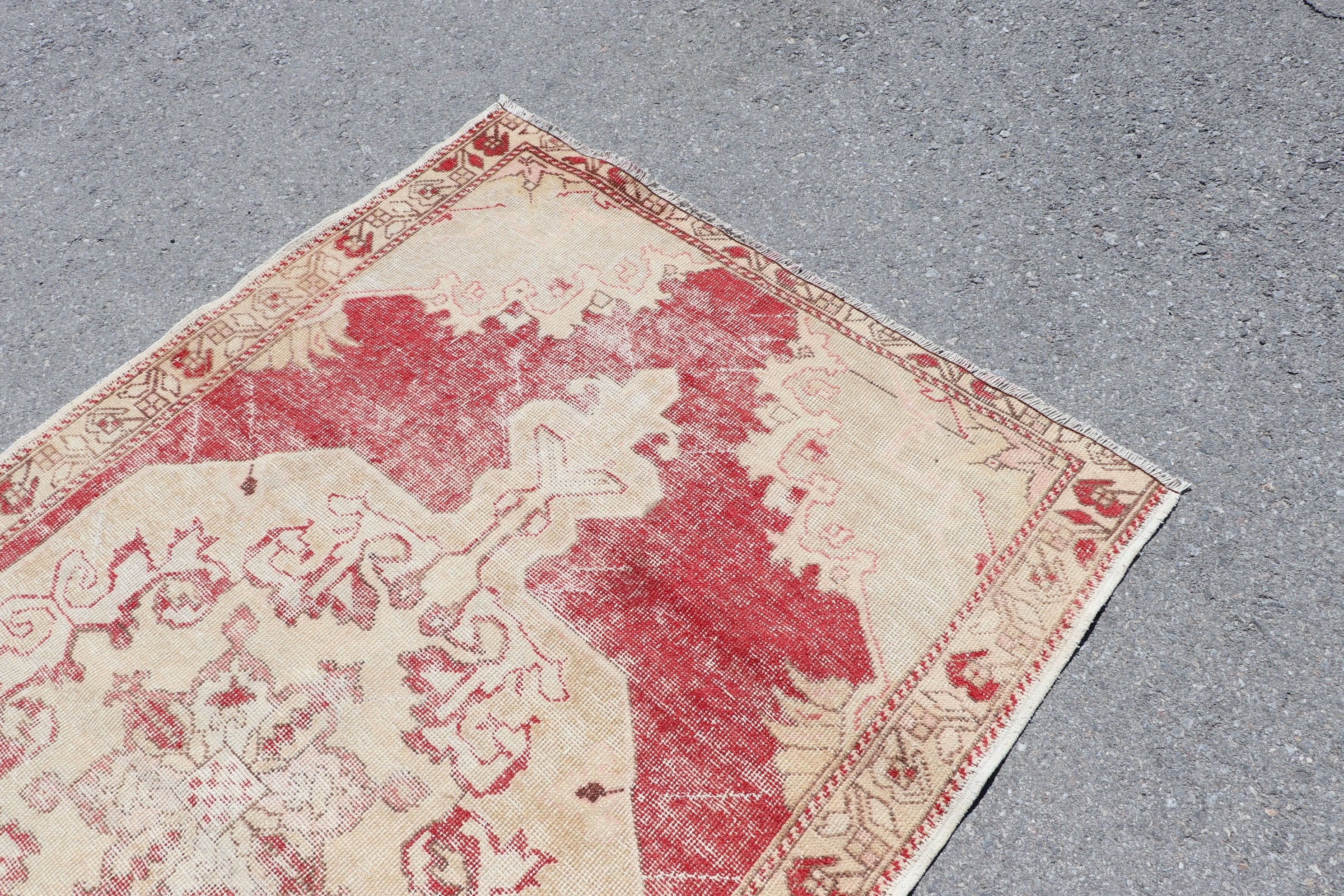 Rugs for Floor, Moroccan Rugs, Floor Rug, Red Oushak Rugs, Turkish Rugs, Nursery Rug, 4.4x7.2 ft Area Rugs, Vintage Rug, Home Decor Rugs