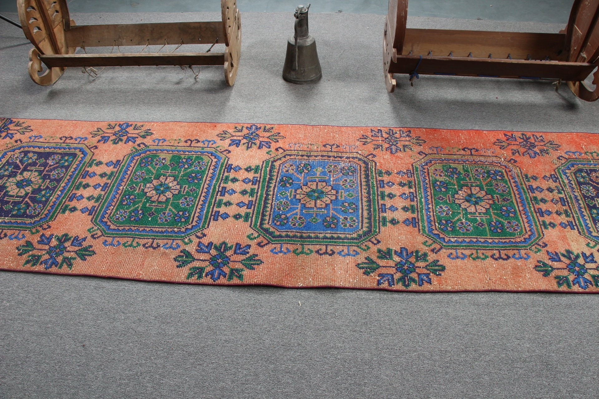 Runner Halıları, Etnik Halı, 2,9x11,9 ft Runner Halısı, Koridor Halısı, Kırmızı Oryantal Halılar, Vintage Halı, Mutfak Halısı, Türk Halıları