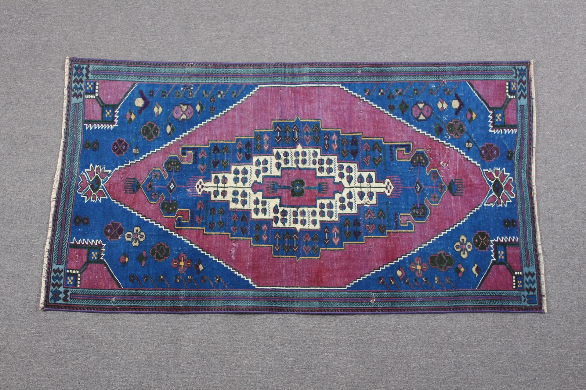 Fas Halıları, Türk Halıları, 2,9x5,3 ft Aksan Halıları, Giriş Halıları, Vintage Halılar, Giriş Halısı, Anadolu Halıları, Mutfak Halısı, Mavi Havalı Halılar