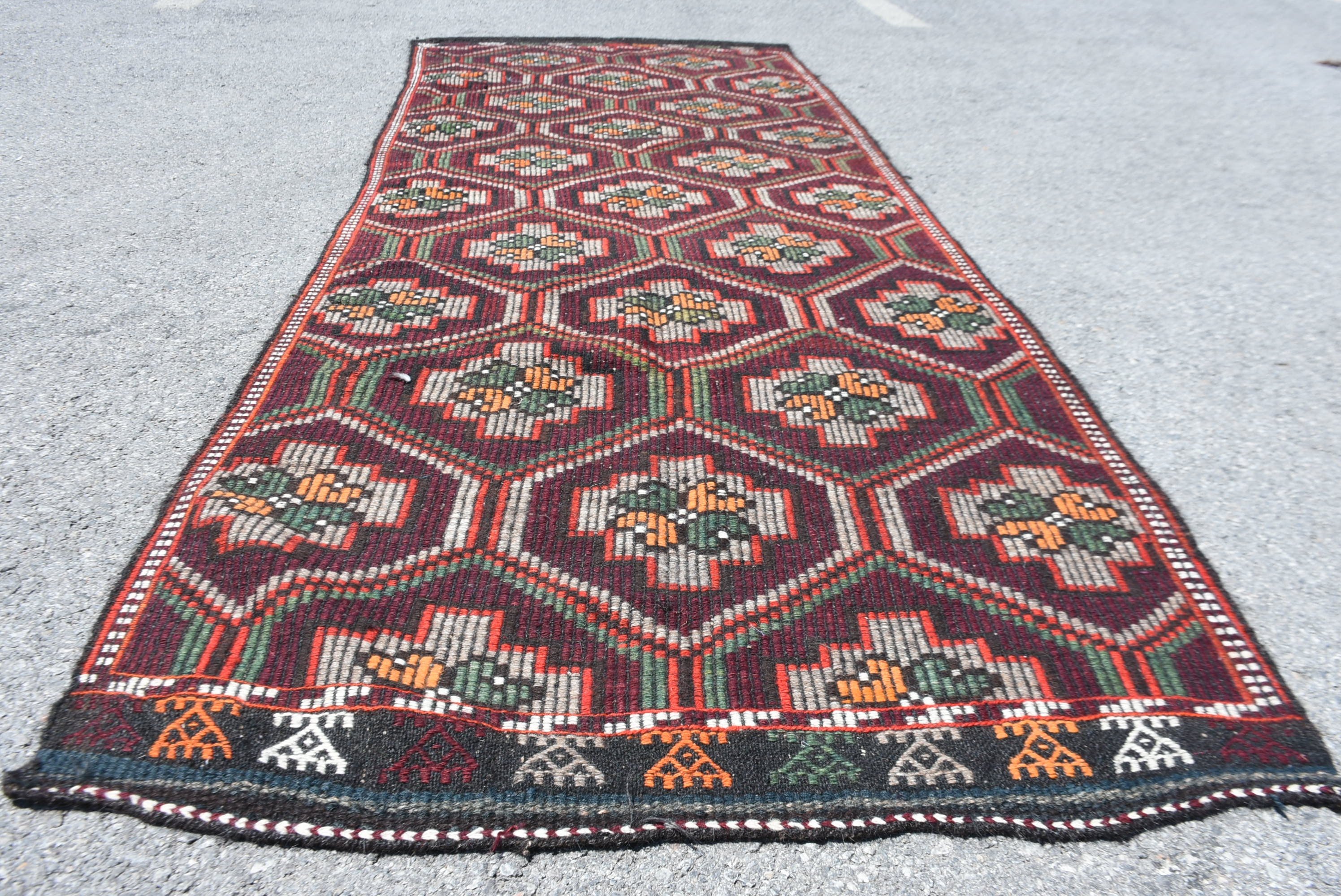 Merdiven Halısı, Mutfak Halısı, Vintage Halı, Anadolu Halısı, 3,5x10,6 ft Runner Halıları, Eski Halı, Türk Halısı, Kilim, Yatak Odası Halısı, Siyah Fas Halıları