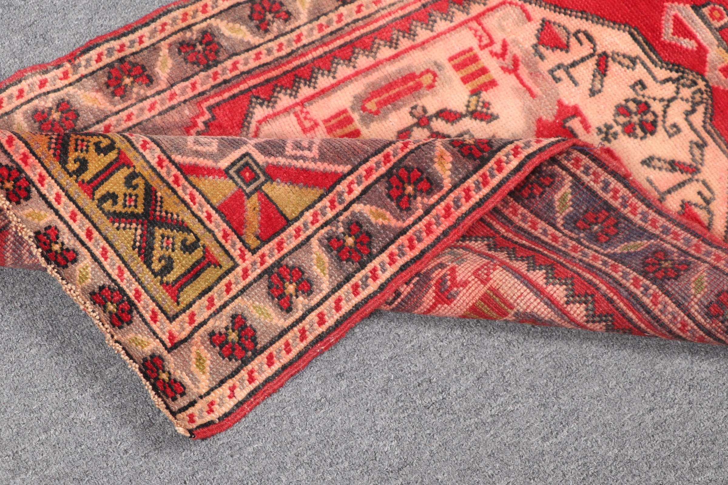 Outdoor Rugs, Moroccan Rug, Vintage Rug, 1.9x3.3 ft Small Rug, Bathroom Rugs, Bedroom Rug, Turkish Rug, Red Home Decor Rugs, Home Decor Rug