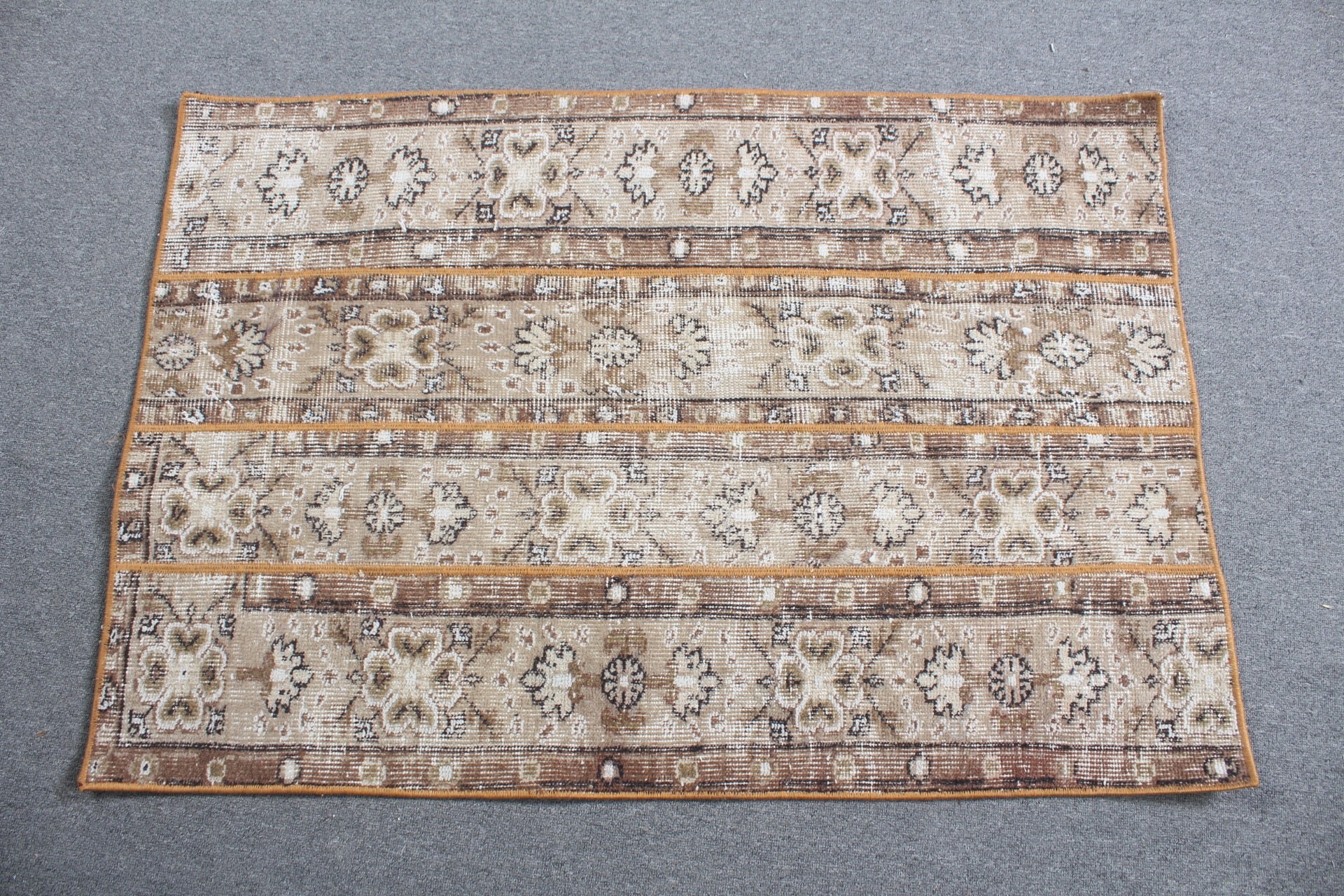 Beige Floor Rug, Bedroom Rug, Car Mat Rugs, Tribal Rug, Vintage Rug, Rugs for Entry, 2.7x4.2 ft Small Rugs, Turkish Rugs