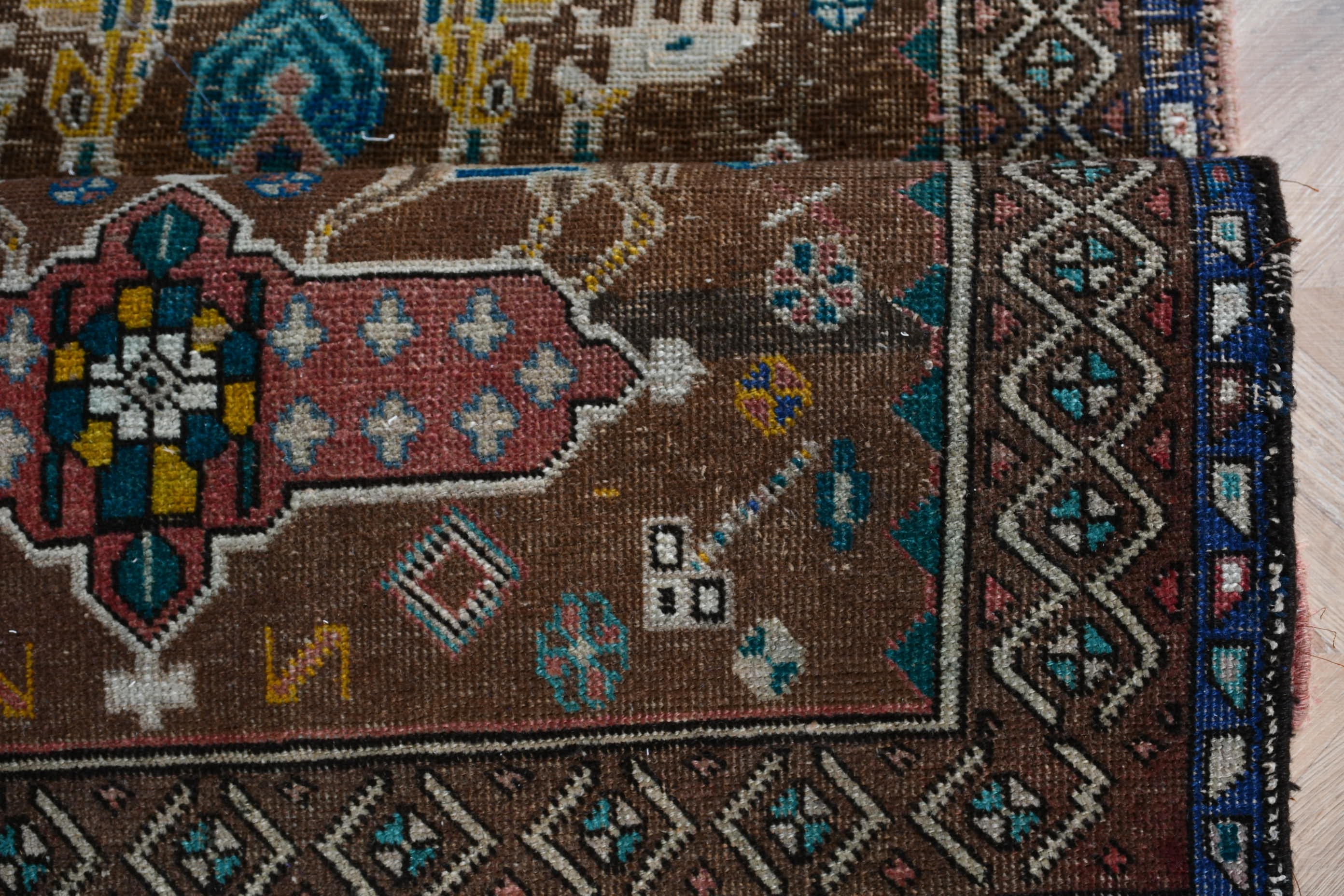 Bedroom Rug, Turkish Rug, 3.3x4.6 ft Accent Rug, Nursery Rug, Bright Rug, Anatolian Rug, Vintage Rugs, Moroccan Rug, Brown Moroccan Rug